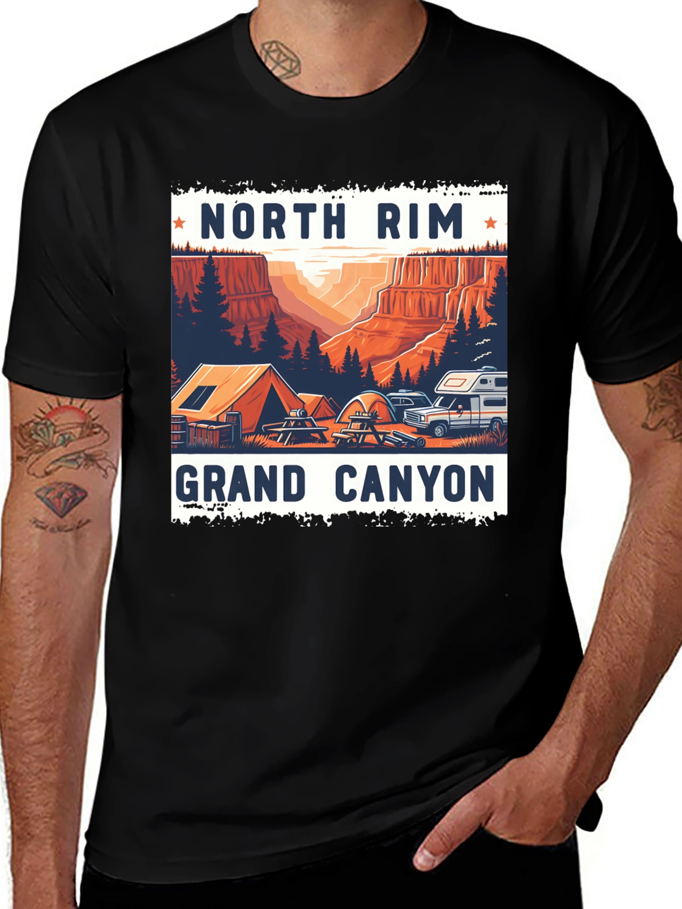 North Rim Grand Canyon Camping T-Shirt