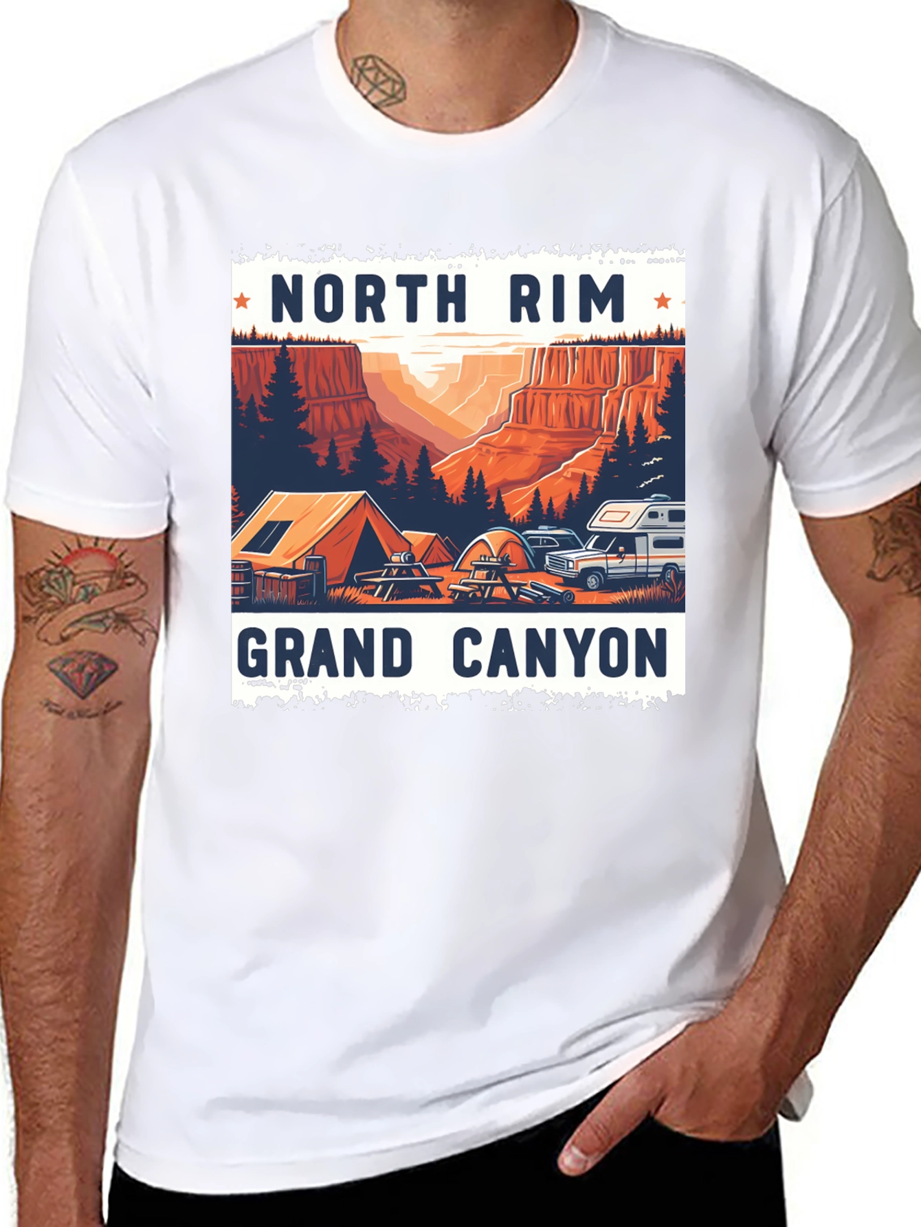 North Rim Grand Canyon Camping T-Shirt