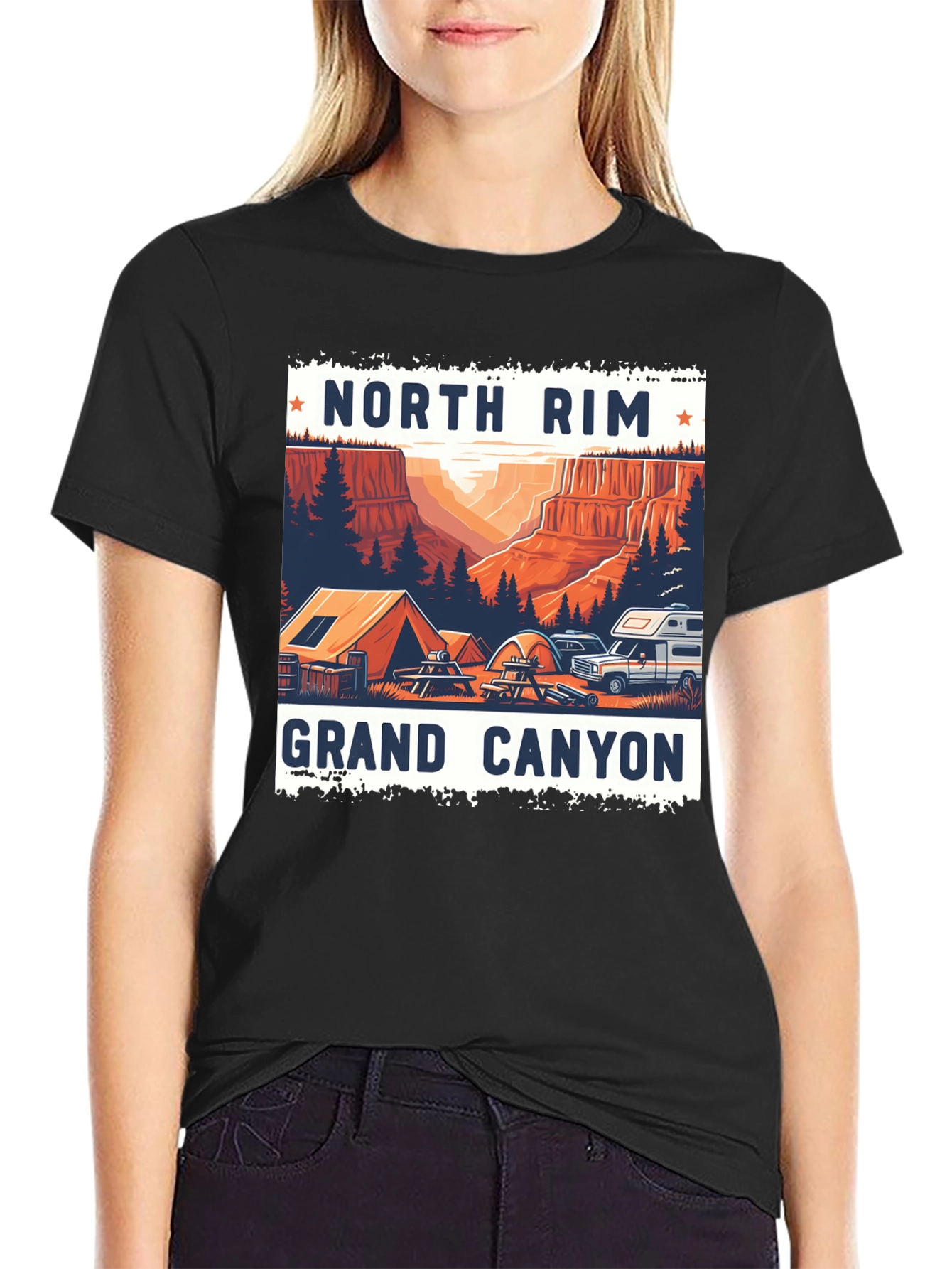 North Rim Grand Canyon Camping T-Shirt