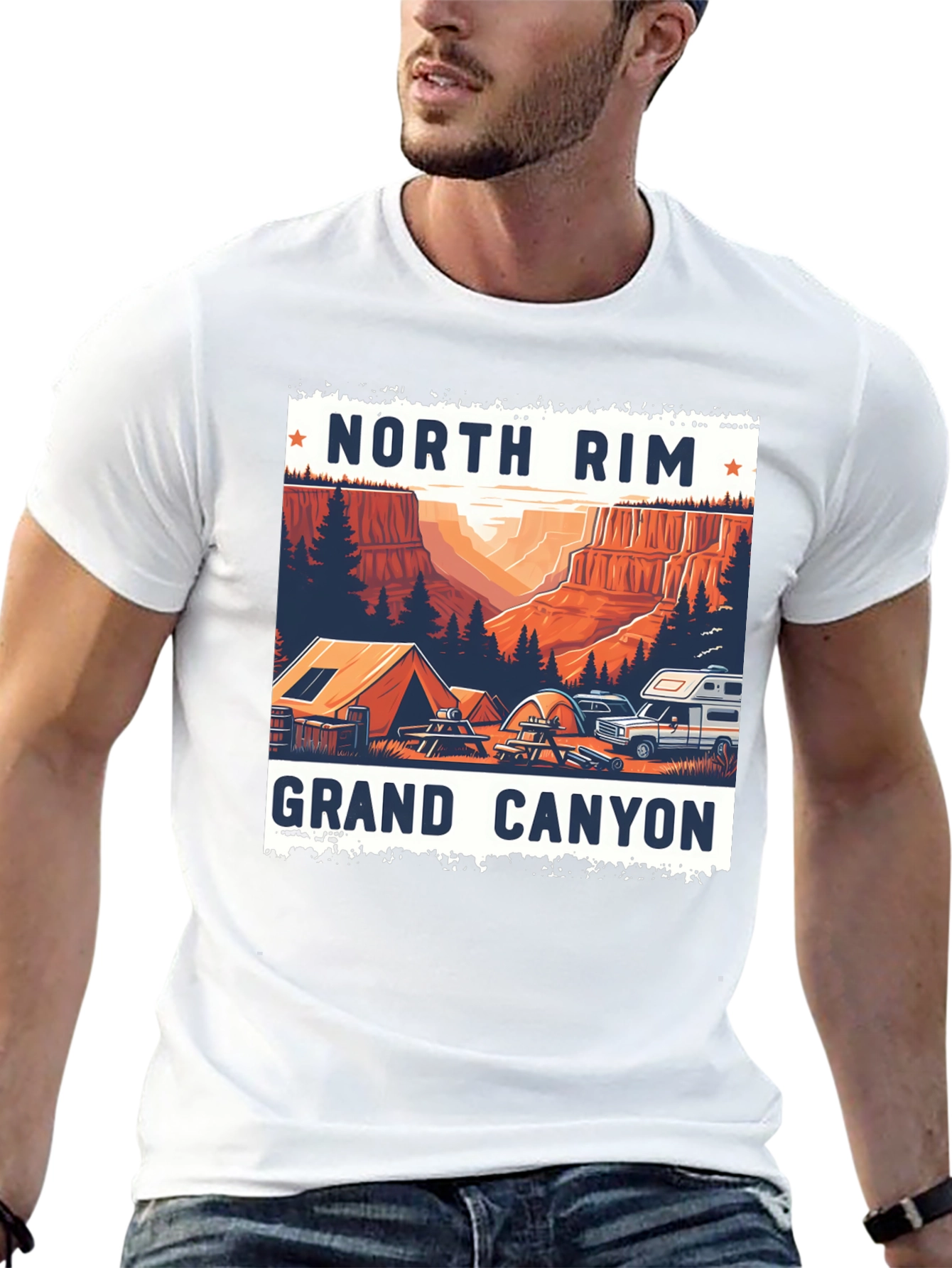 North Rim Grand Canyon Camping T-Shirt