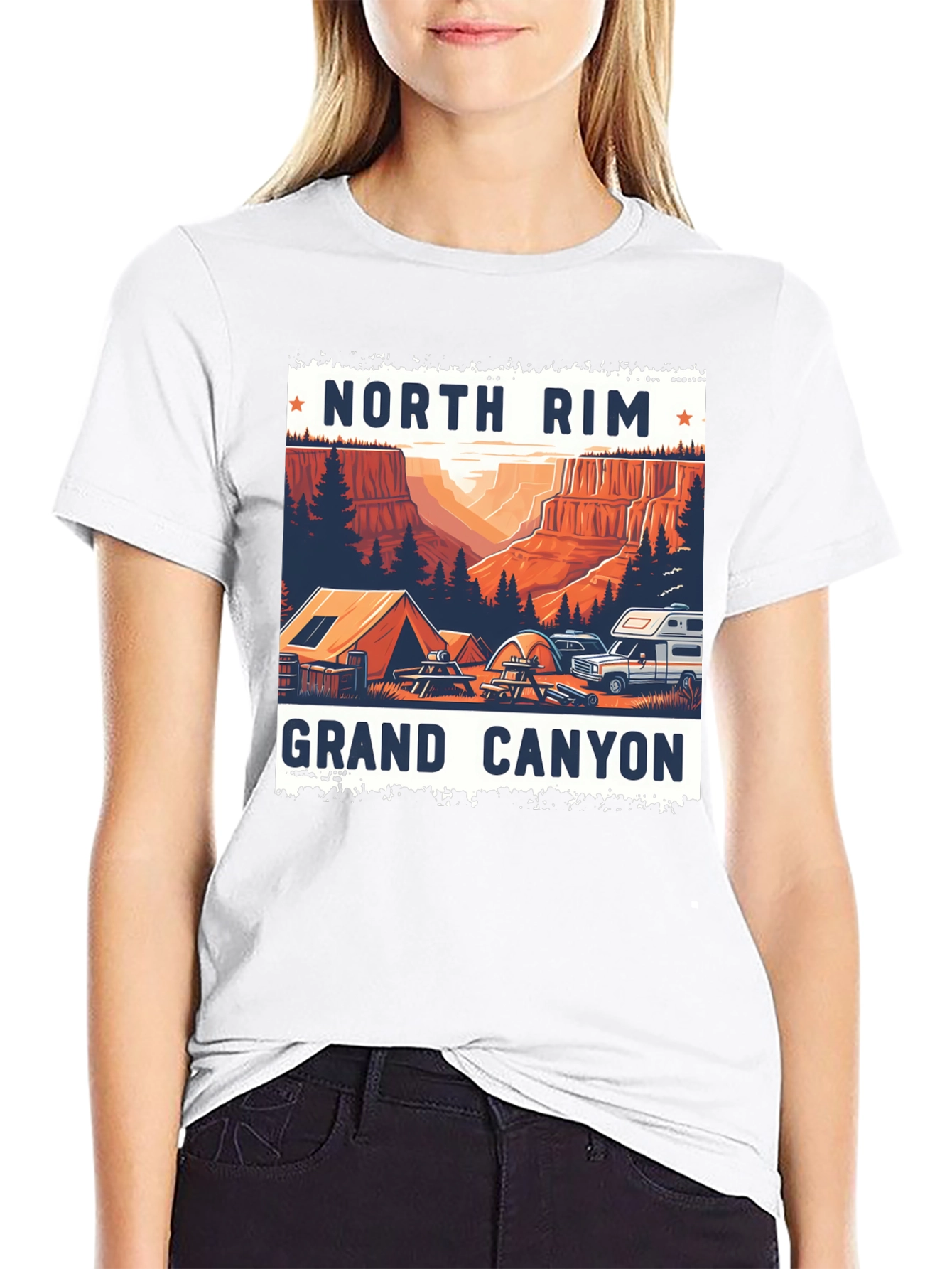 North Rim Grand Canyon Camping T-Shirt
