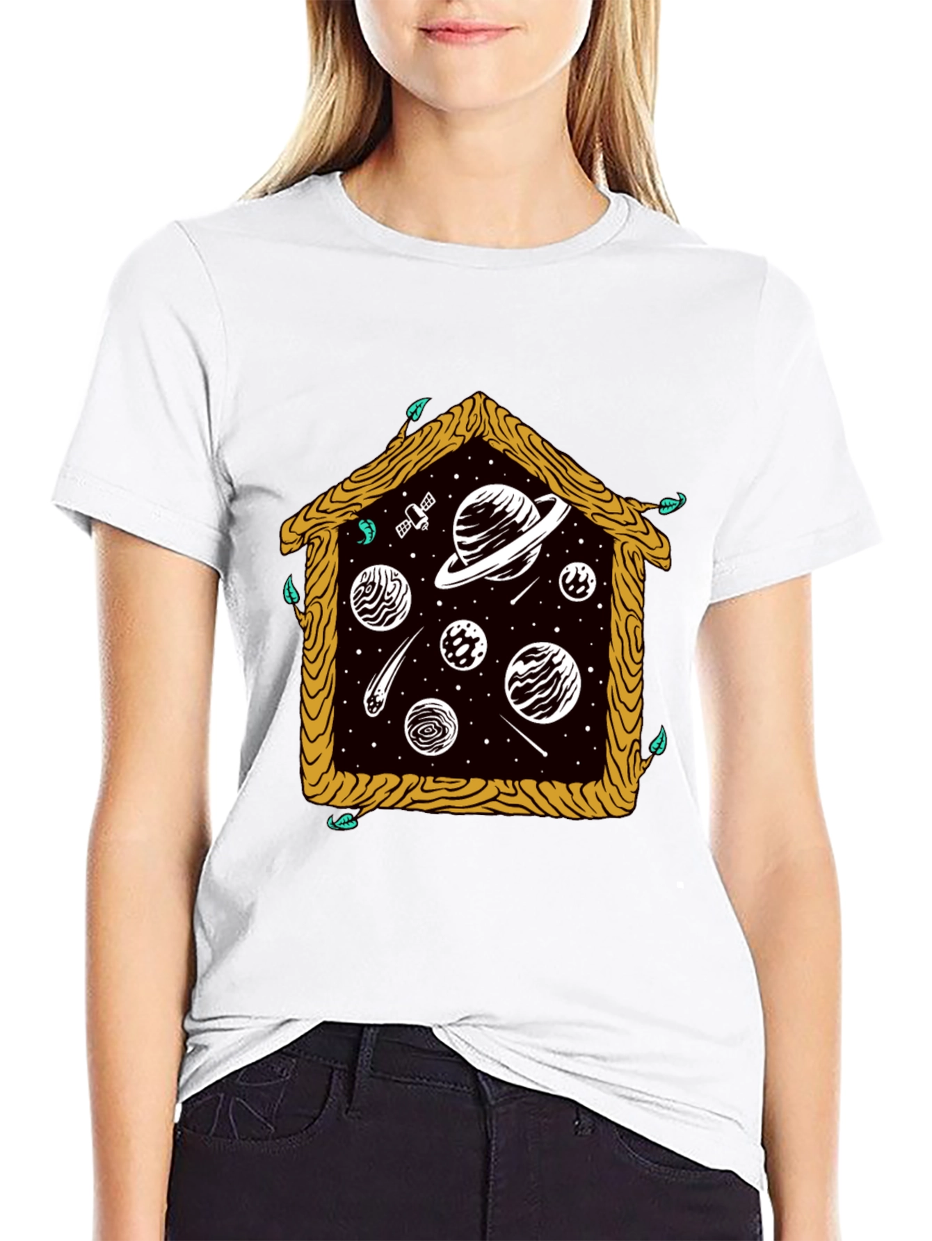 Cosmic House Graphic Tee - Black