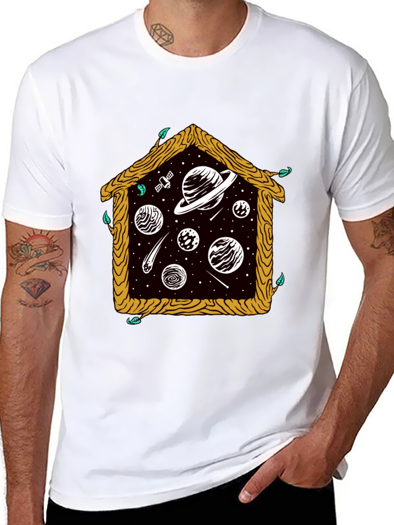 Cosmic House Graphic Tee - Black