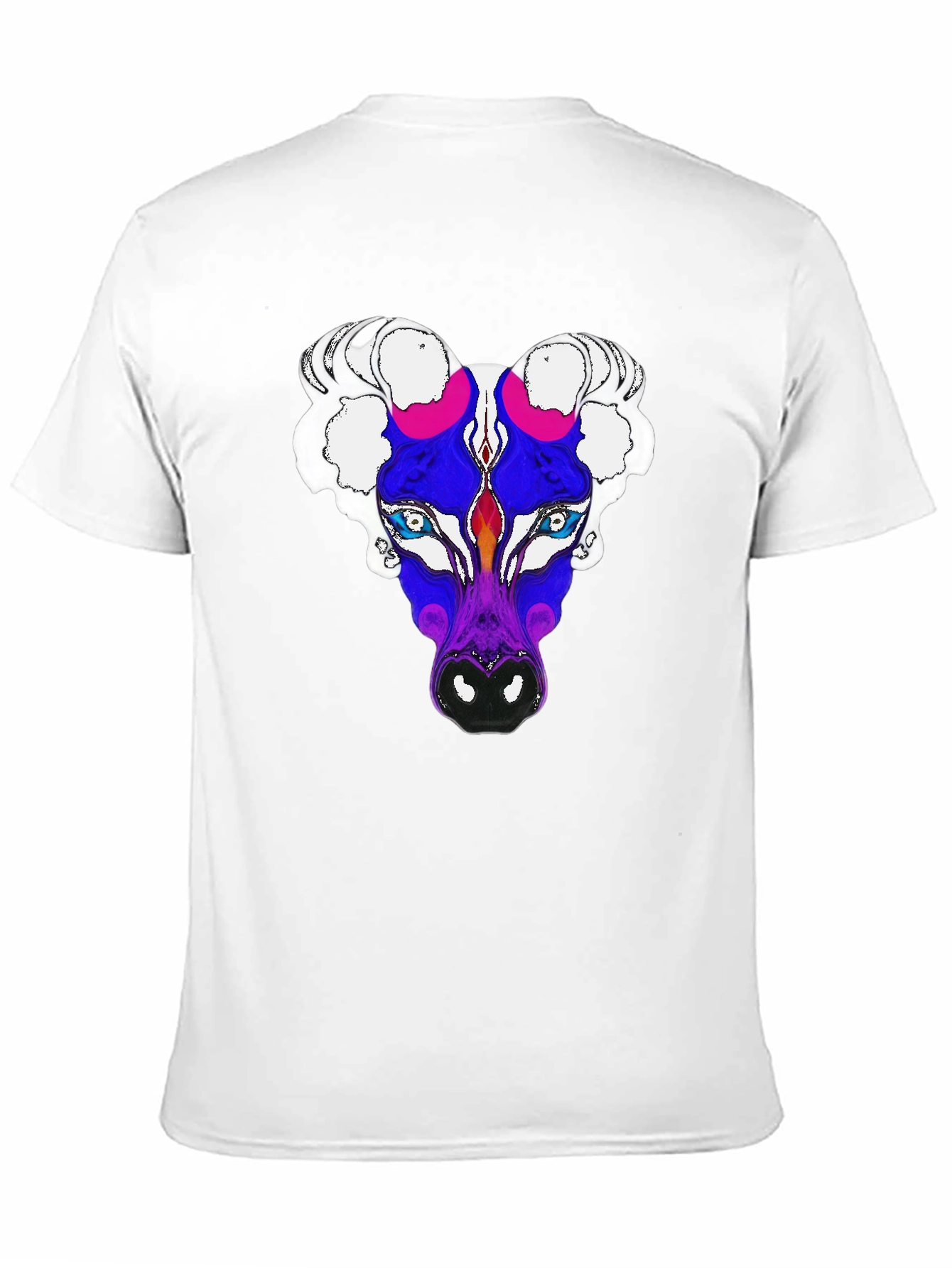 Abstract Bull Graphic Tee - Mens Black T-Shirt