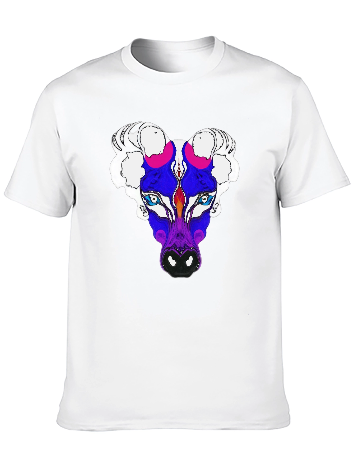Abstract Bull Graphic Tee - Mens Black T-Shirt