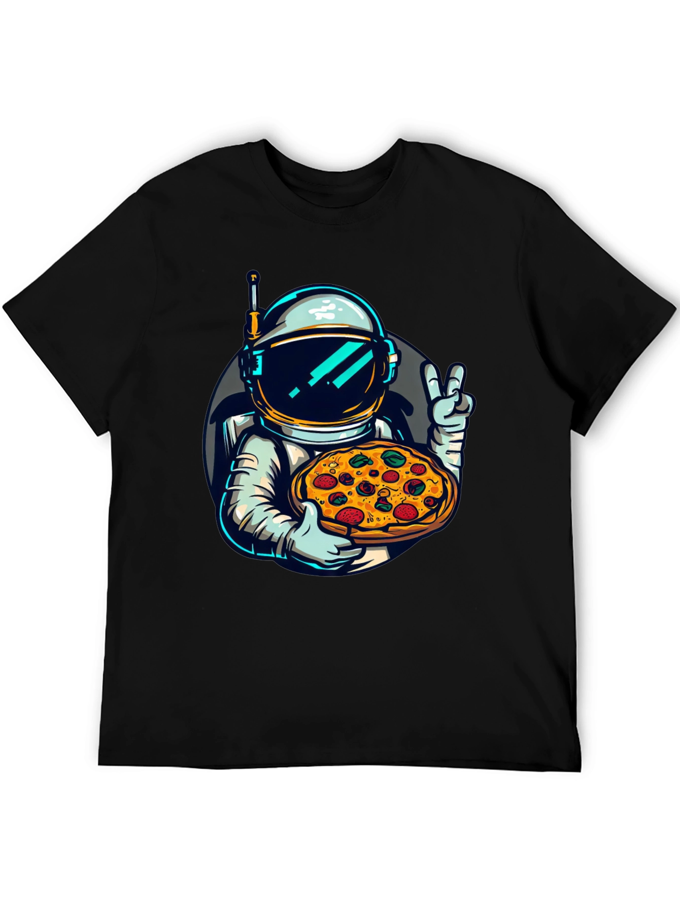 Astronaut Pizza T-Shirt - Space Foodie Tee