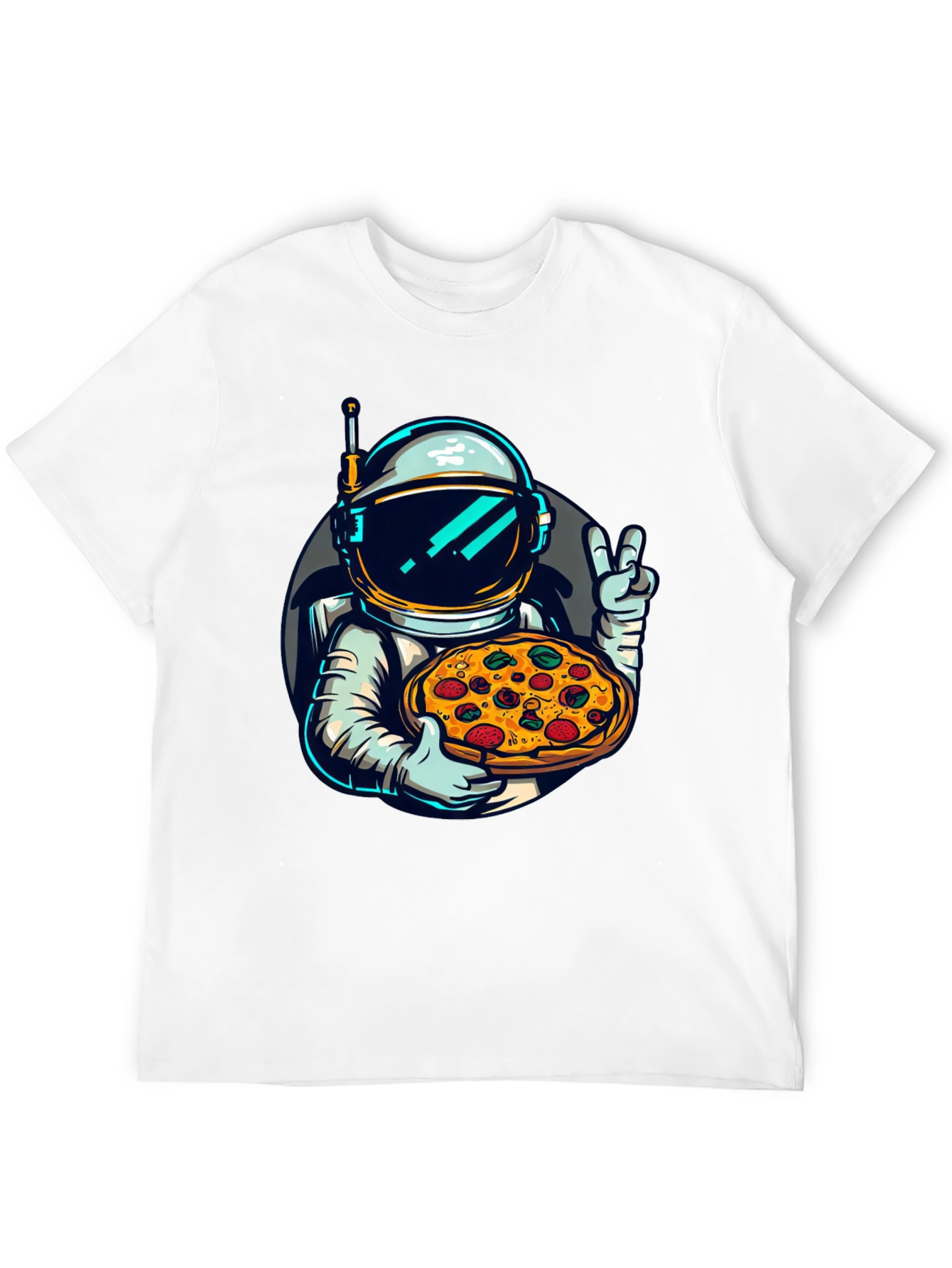 Astronaut Pizza T-Shirt - Space Foodie Tee