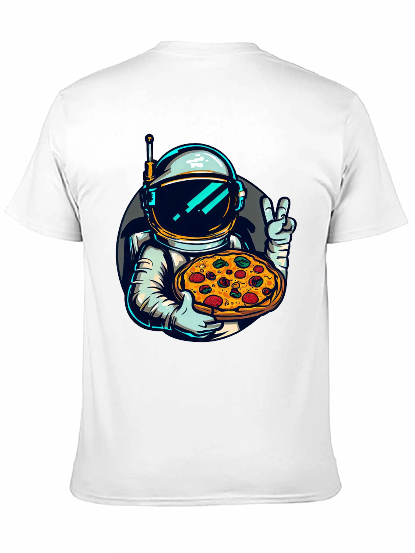 Astronaut Pizza T-Shirt - Space Foodie Tee