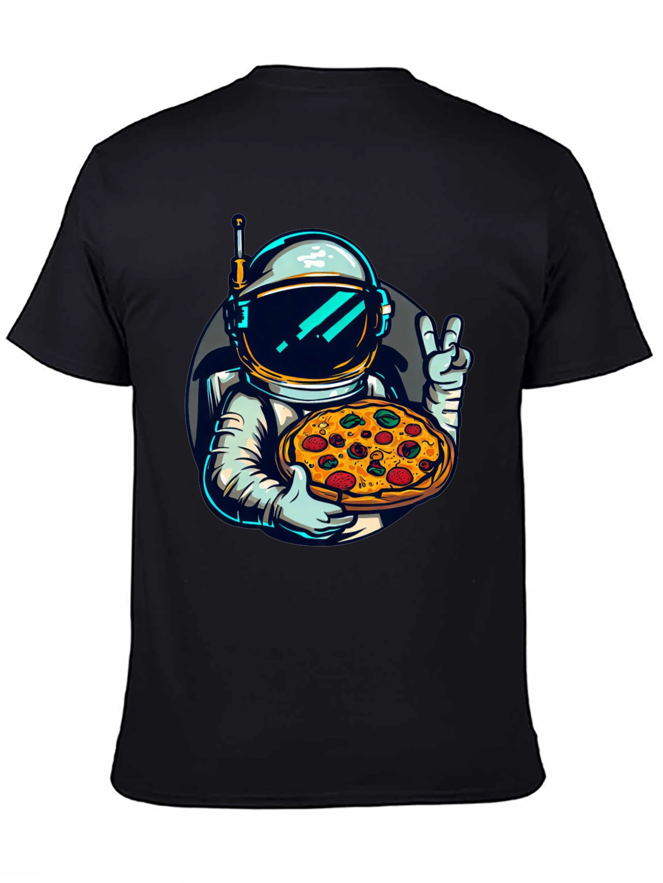 Astronaut Pizza T-Shirt - Space Foodie Tee