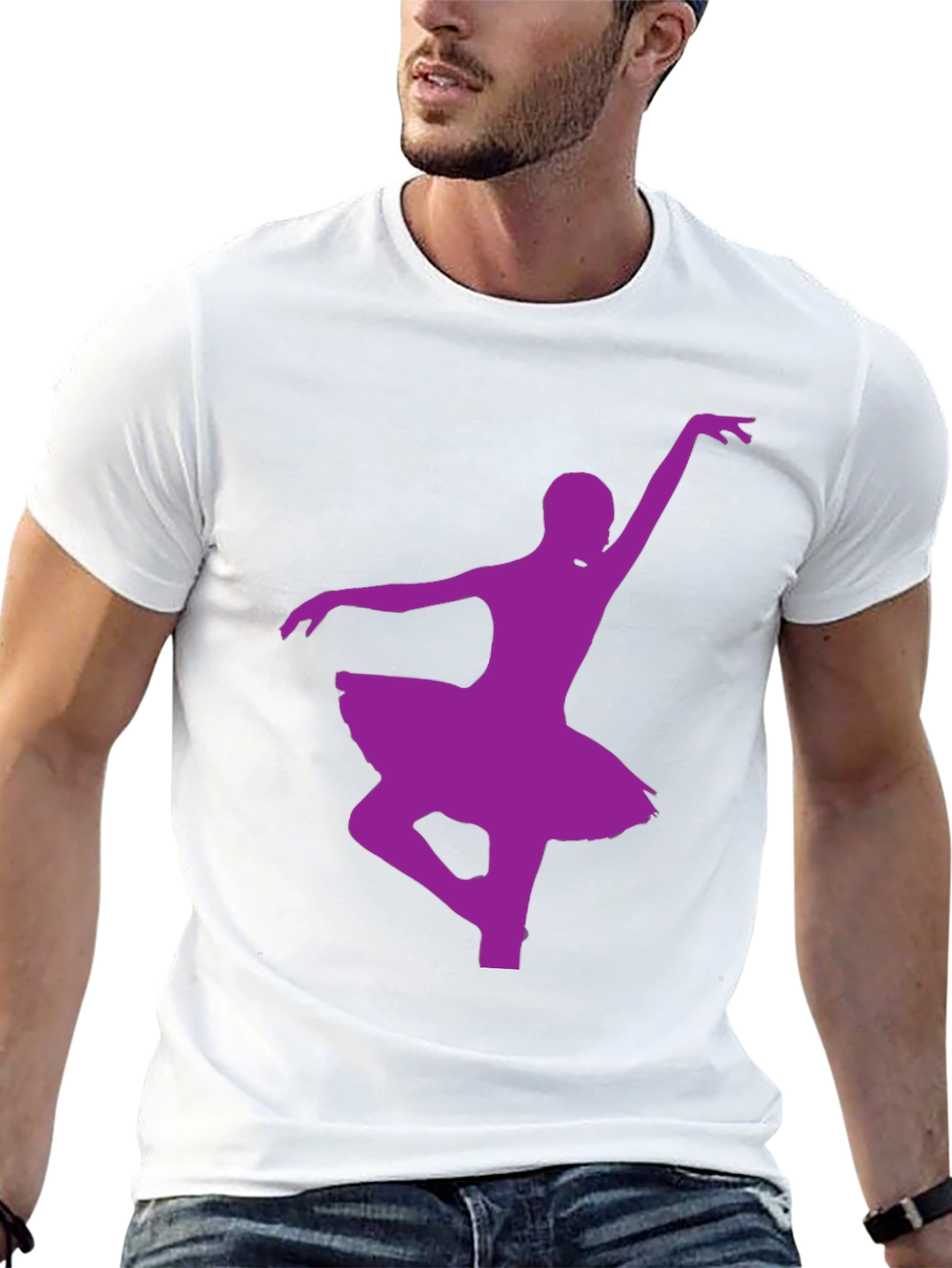 Ballerina Dance Silhouette Black T-Shirt