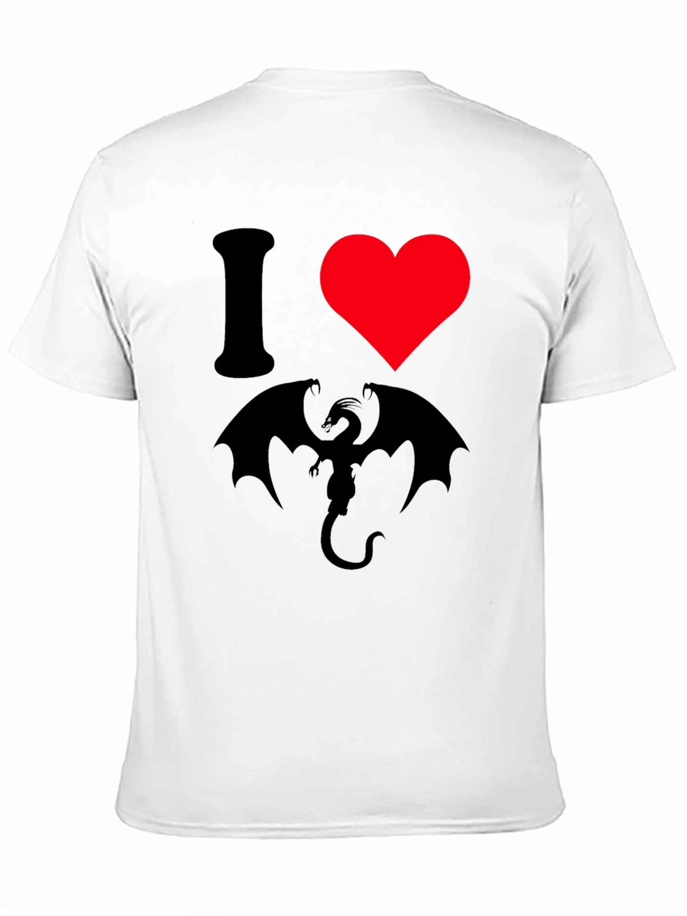 I Heart Dragon T-Shirt - Black Graphic Tee