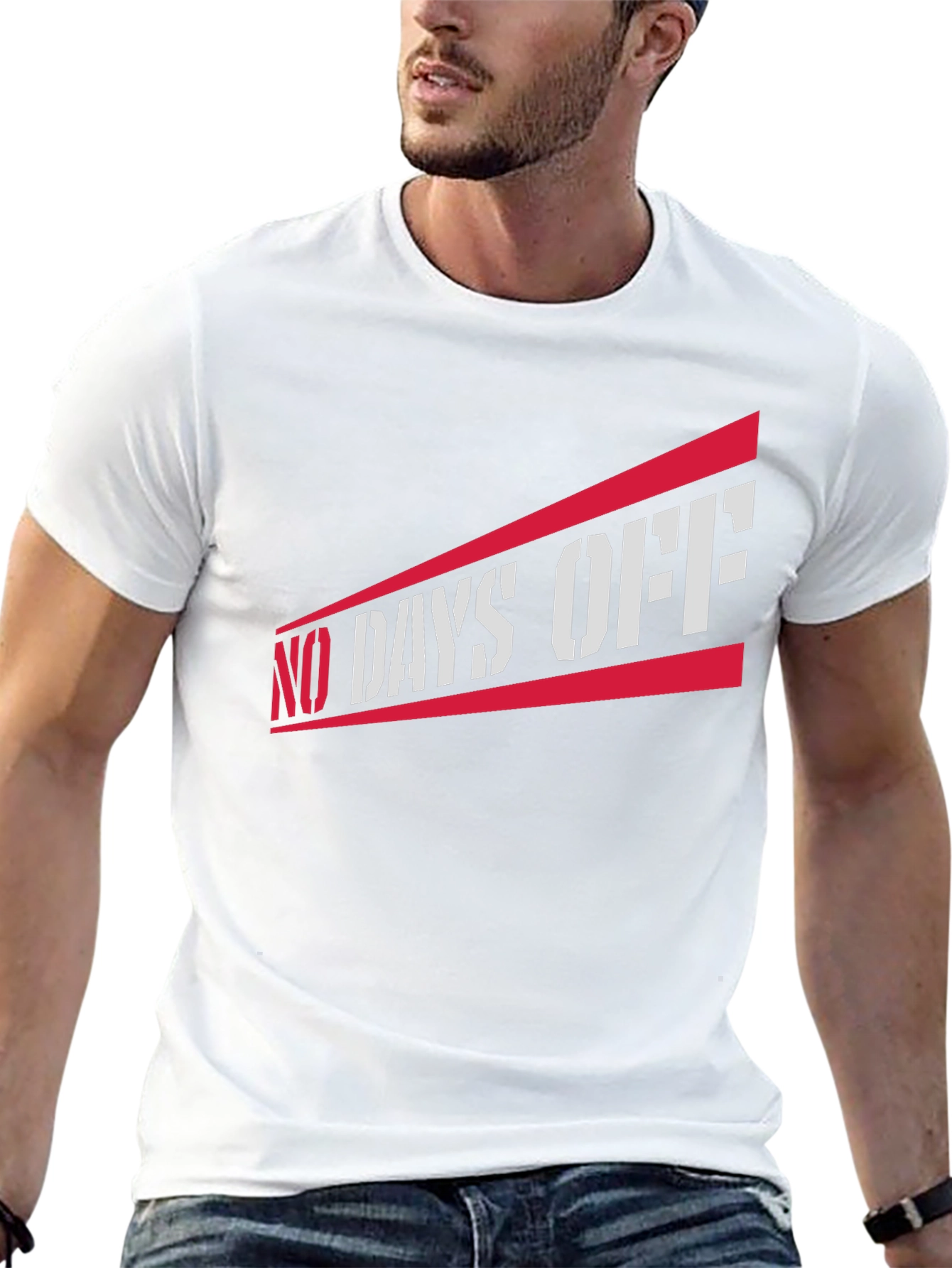 No Days Off Graphic Tee - Black Casual T-Shirt
