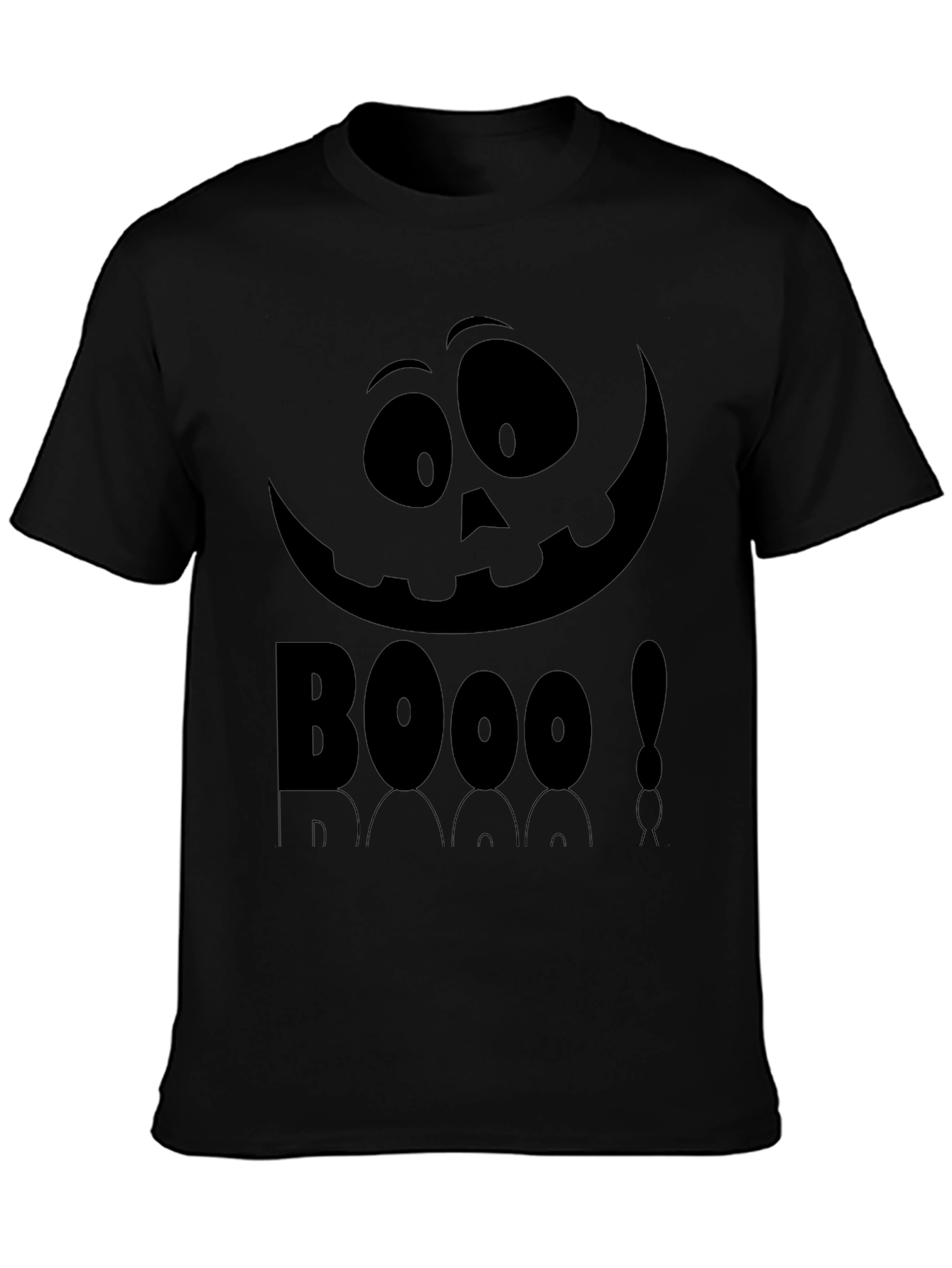 Boo Halloween Graphic Tee - Black
