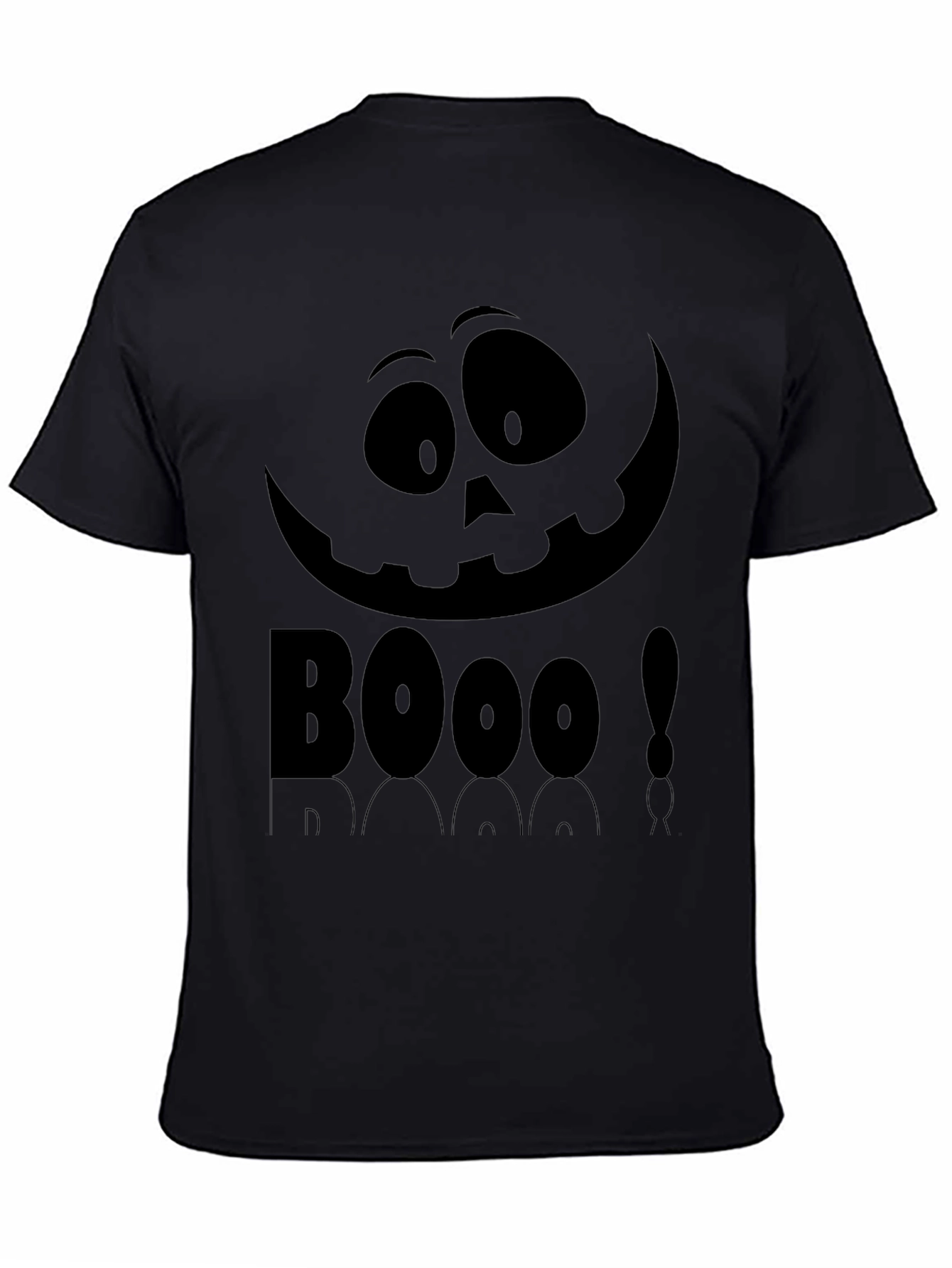 Boo Halloween Graphic Tee - Black