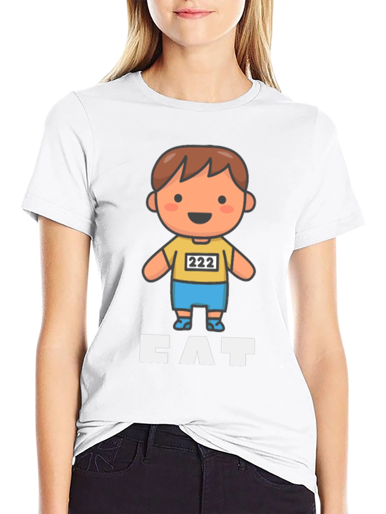Cartoon Runner T-Shirt - CAT - Funny Athletic Design