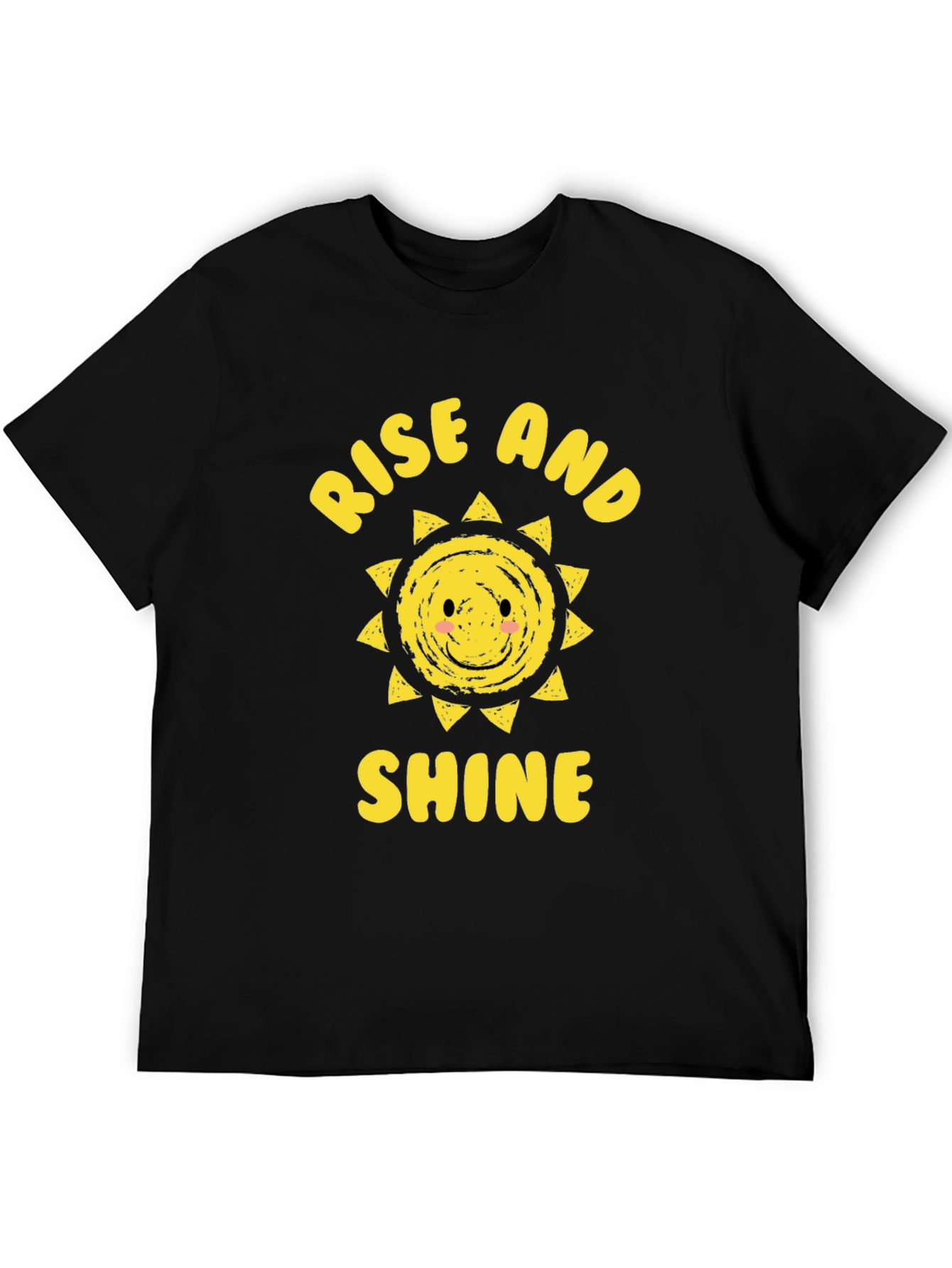 Rise and Shine Graphic Tee - Black Cotton T-Shirt