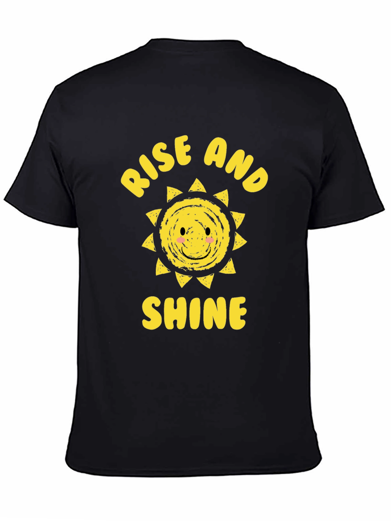 Rise and Shine Graphic Tee - Black Cotton T-Shirt