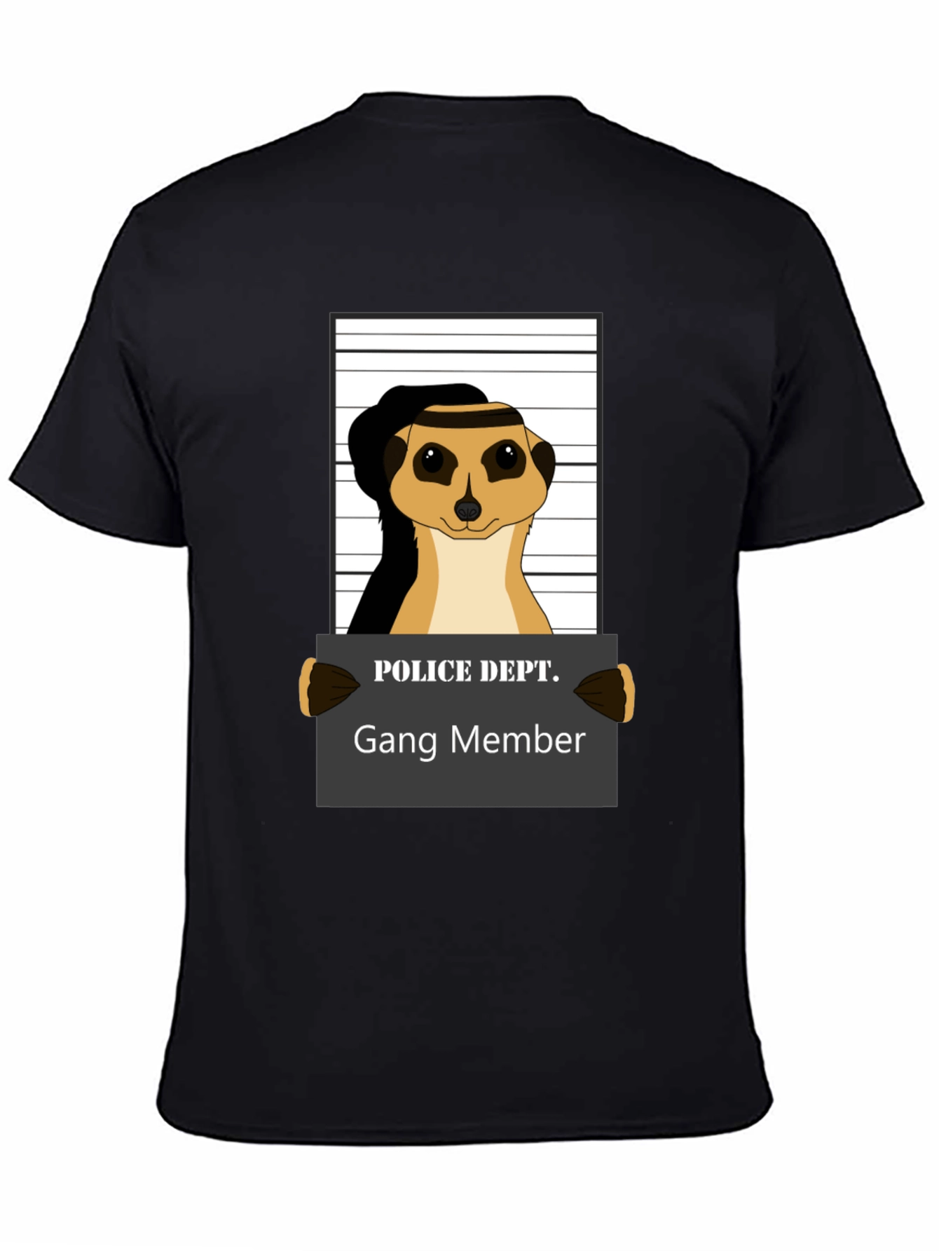 Gang Member Meerkat T-Shirt - Novelty Animal Tee
