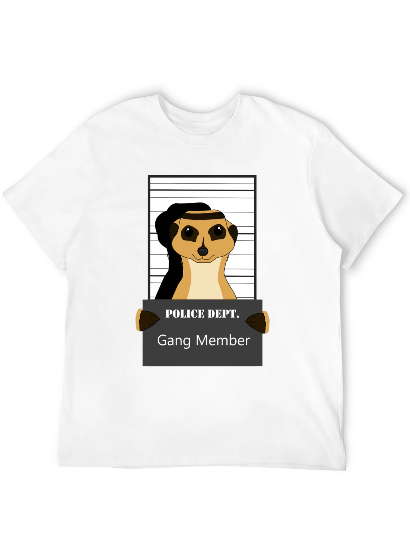 Gang Member Meerkat T-Shirt - Novelty Animal Tee