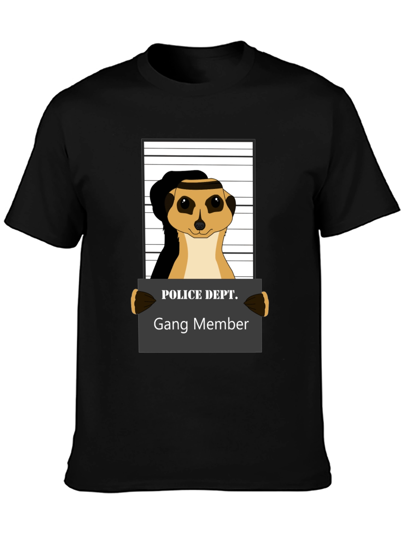 Gang Member Meerkat T-Shirt - Novelty Animal Tee