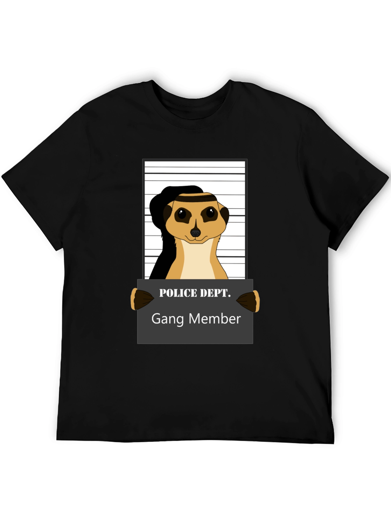 Gang Member Meerkat T-Shirt - Novelty Animal Tee