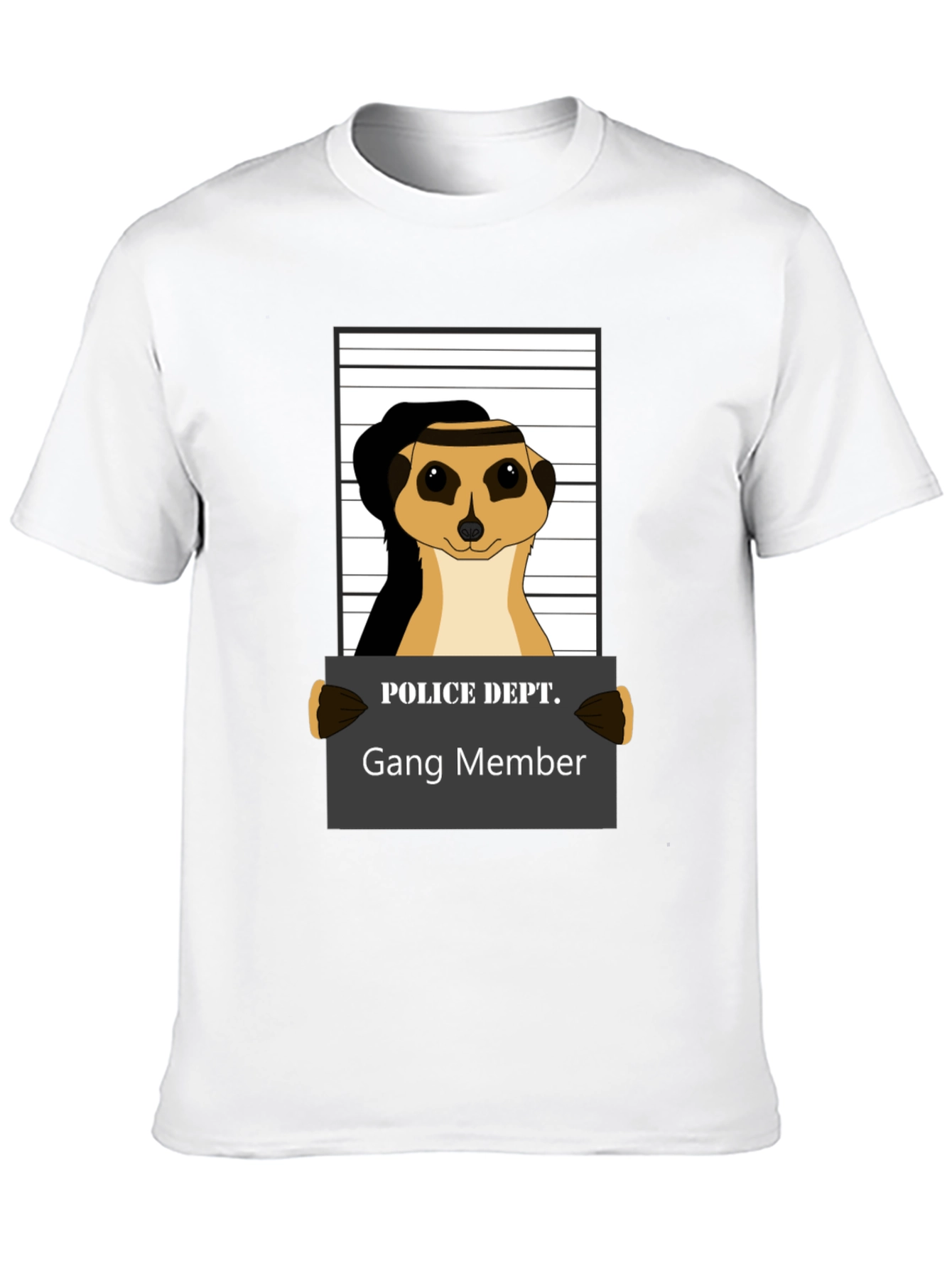 Gang Member Meerkat T-Shirt - Novelty Animal Tee
