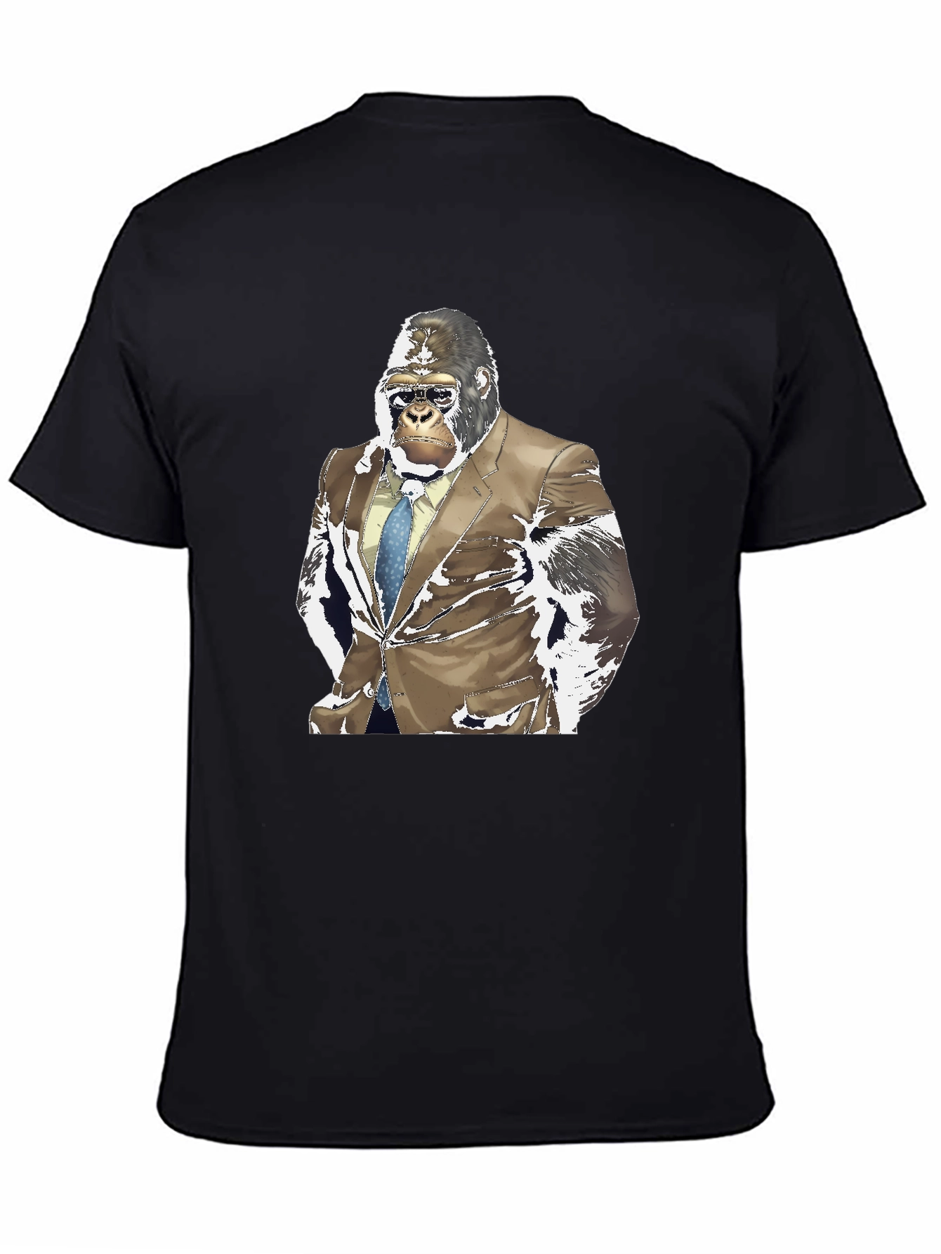 Gorilla in Suit Graphic Tee - Black