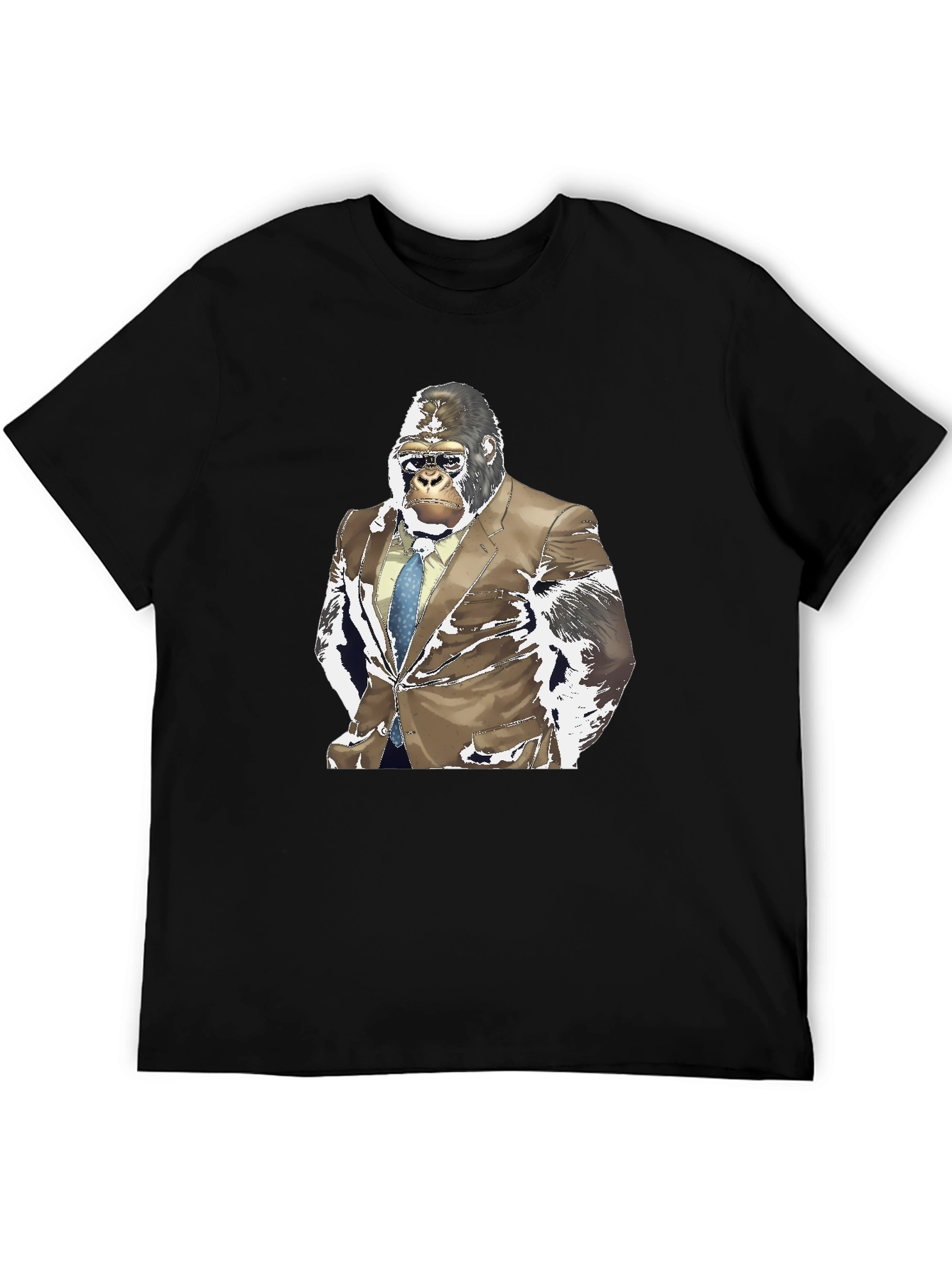 Gorilla in Suit Graphic Tee - Black