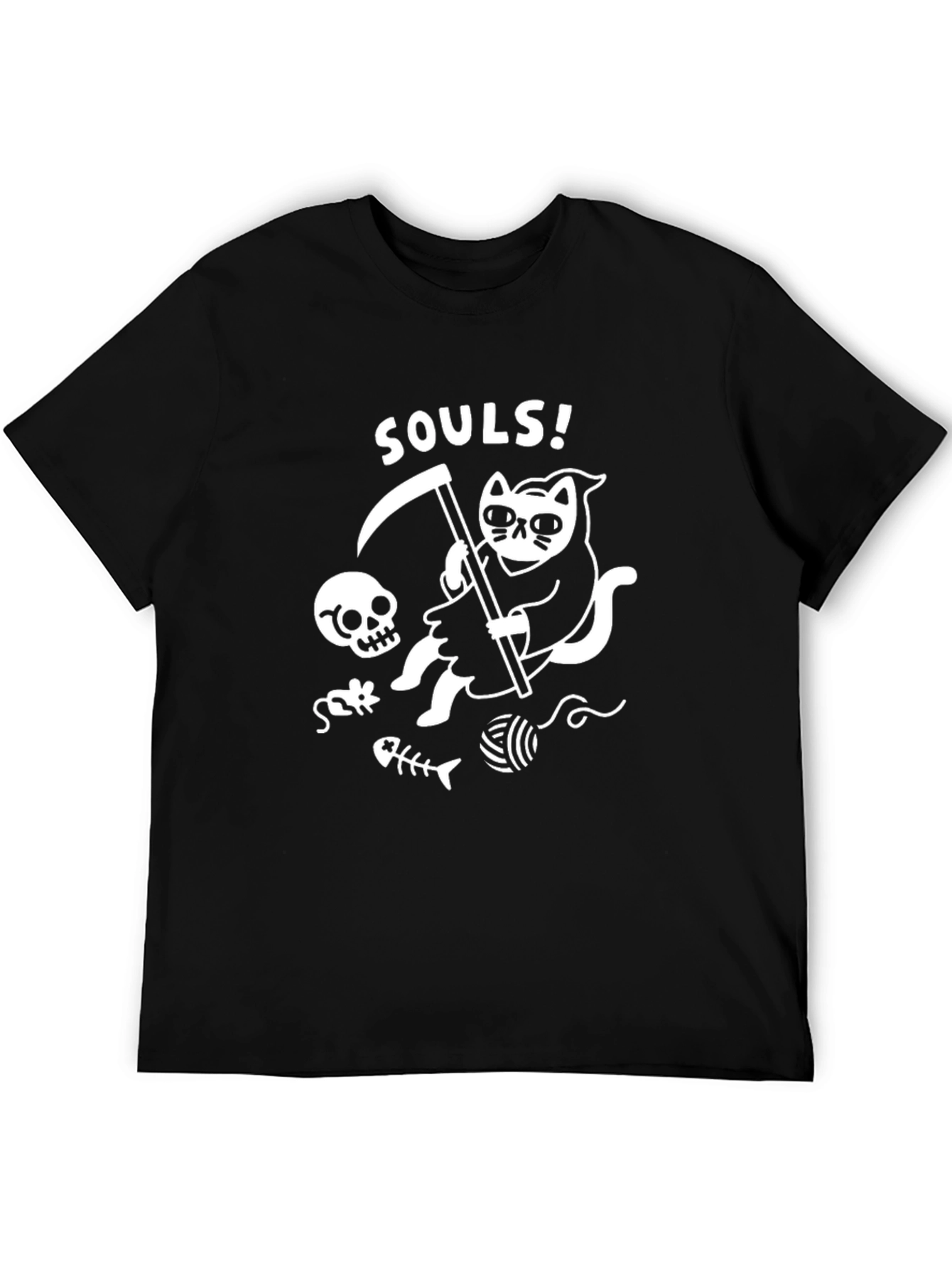 Grim Reaper Cat T-Shirt - Funny Souls Tee