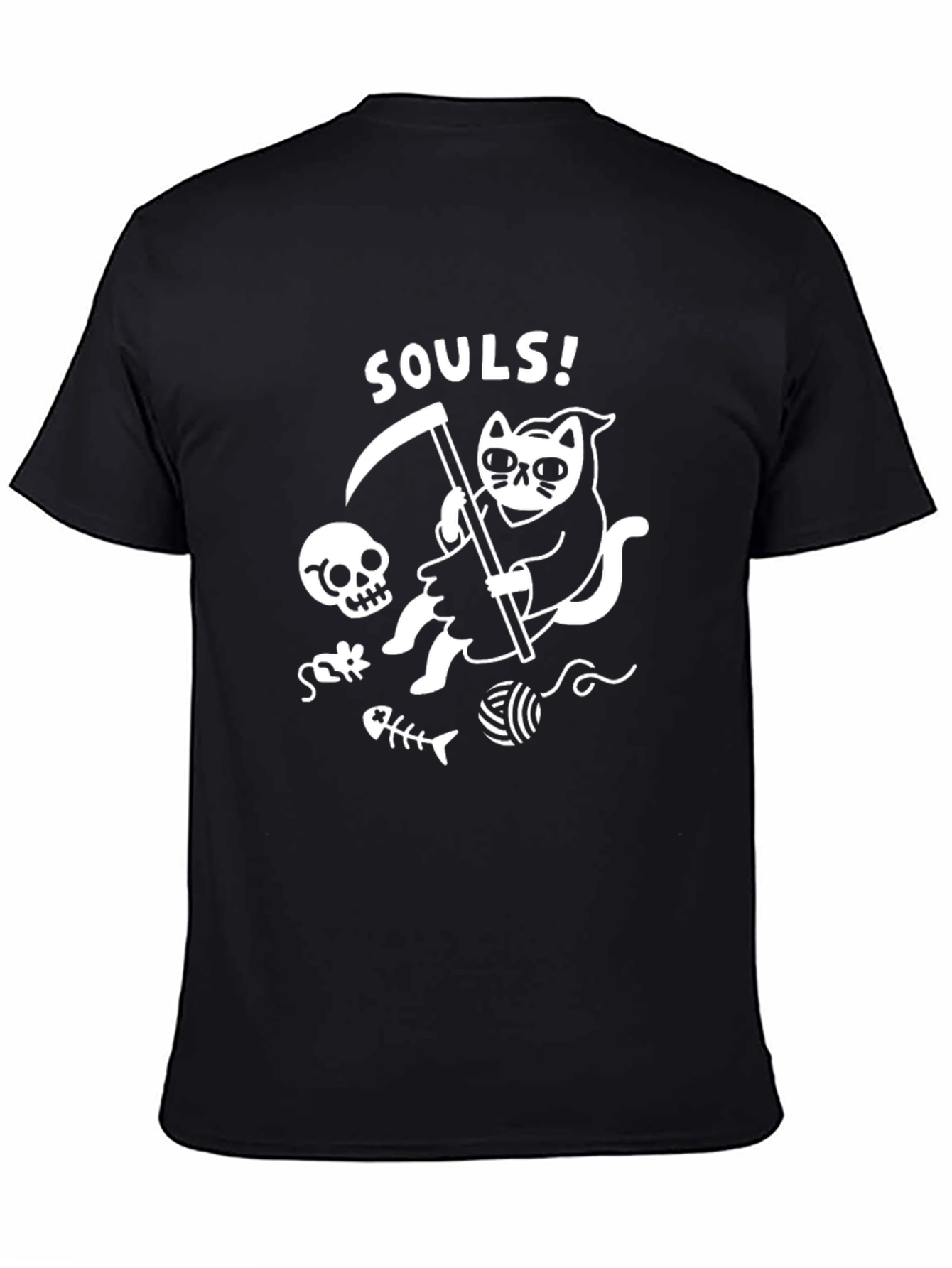 Grim Reaper Cat T-Shirt - Funny Souls Tee