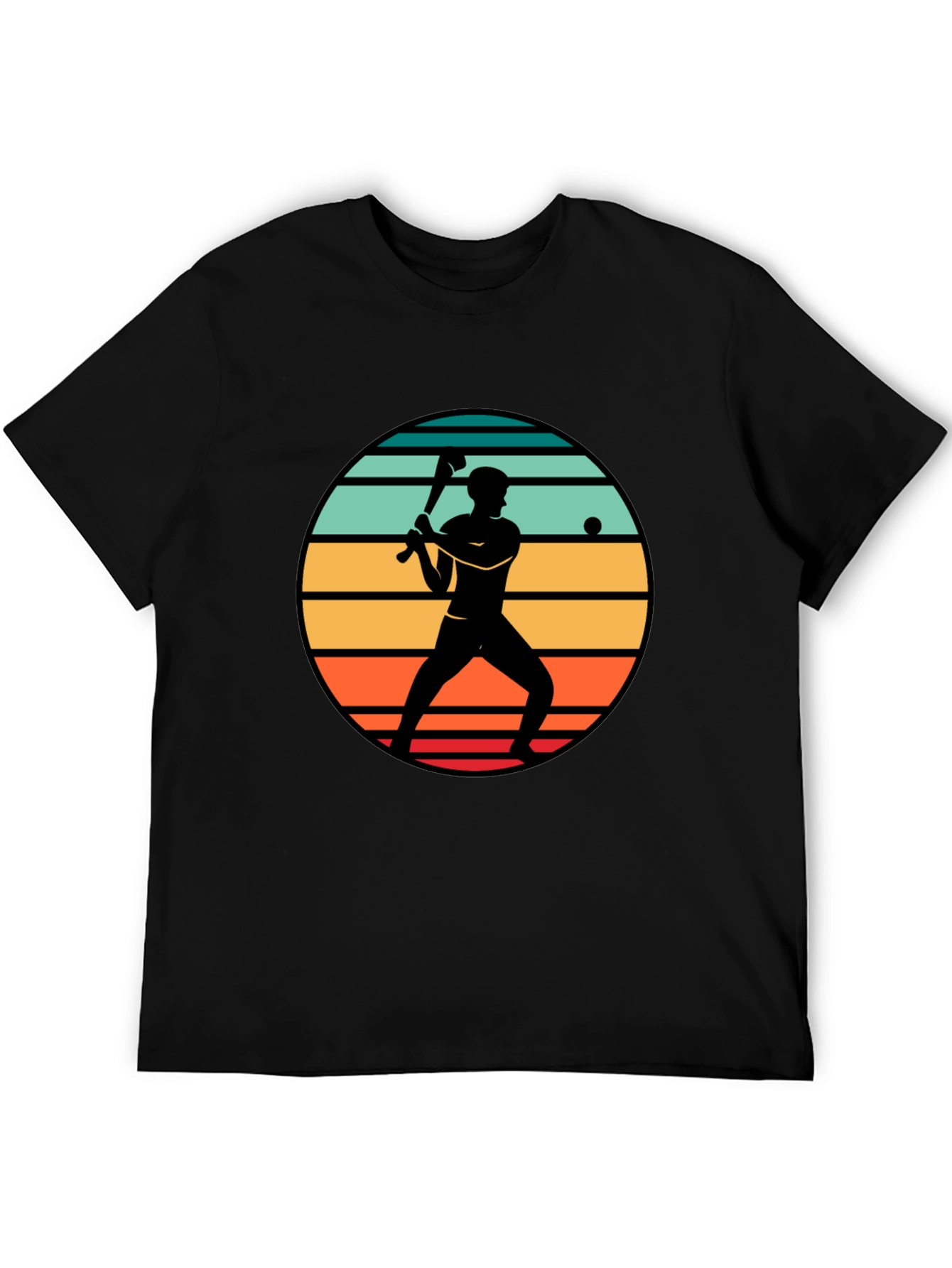 Retro Baseball Player Silhouette T-Shirt