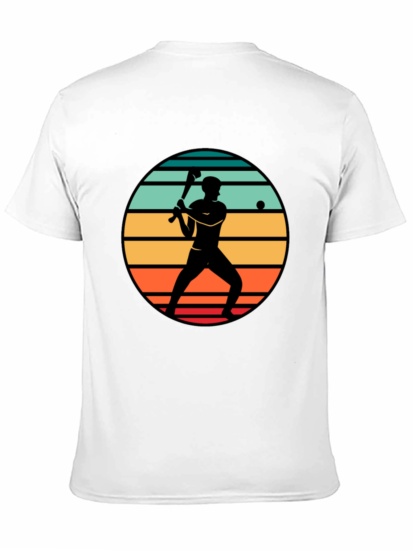 Retro Baseball Player Silhouette T-Shirt