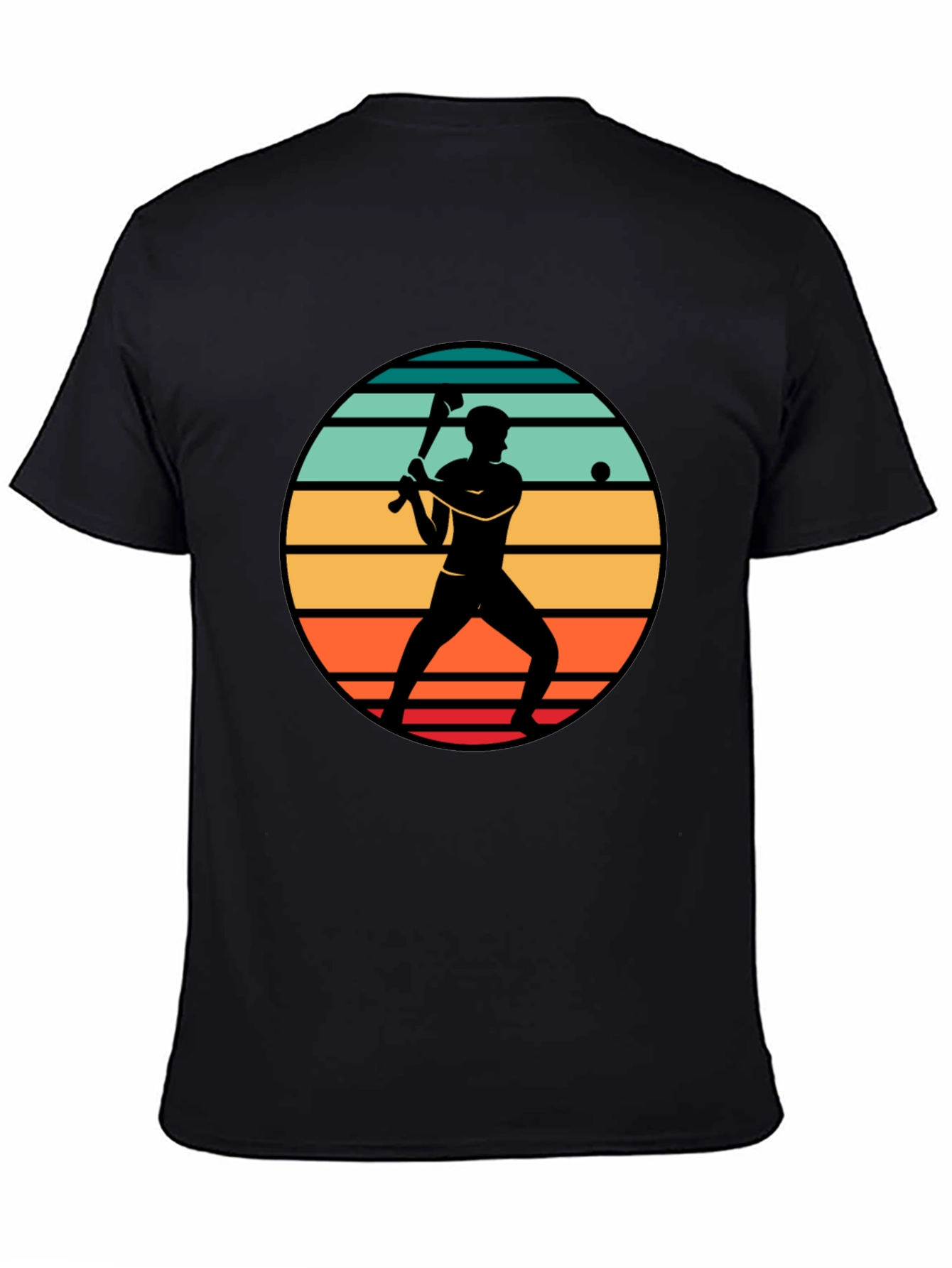 Retro Baseball Player Silhouette T-Shirt