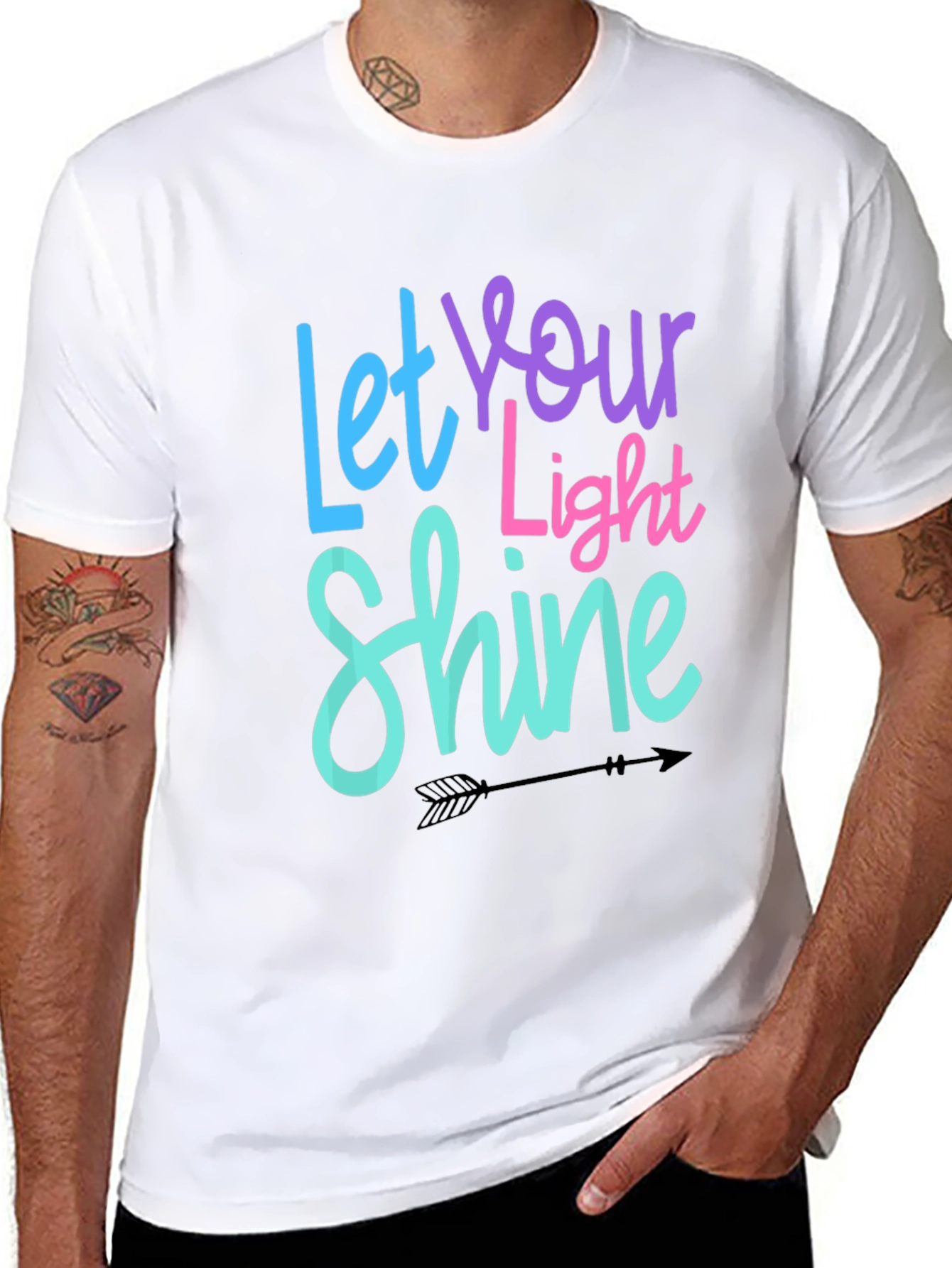 Let Your Light Shine T-Shirt - Inspirational Graphic Tee