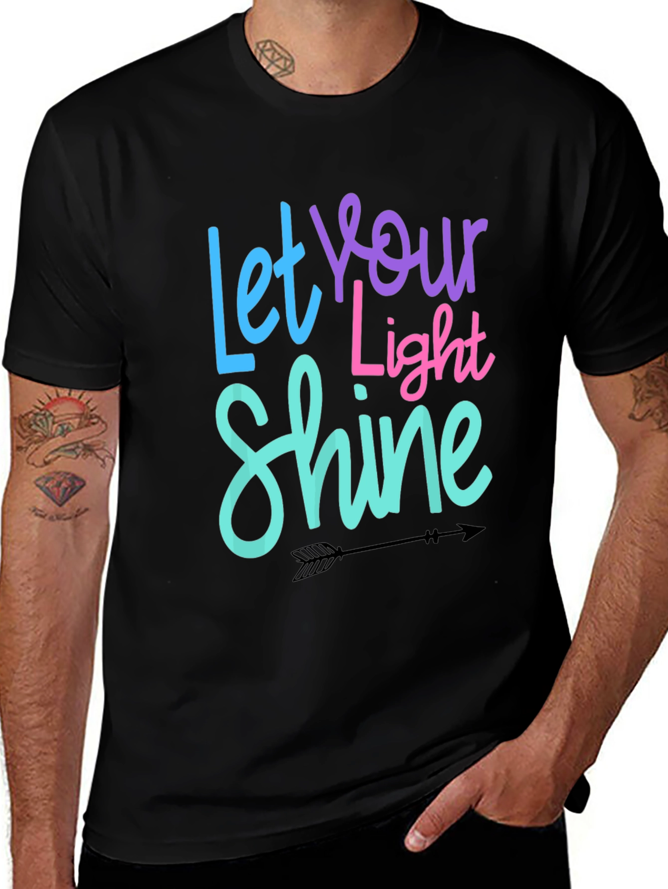 Let Your Light Shine T-Shirt - Inspirational Graphic Tee