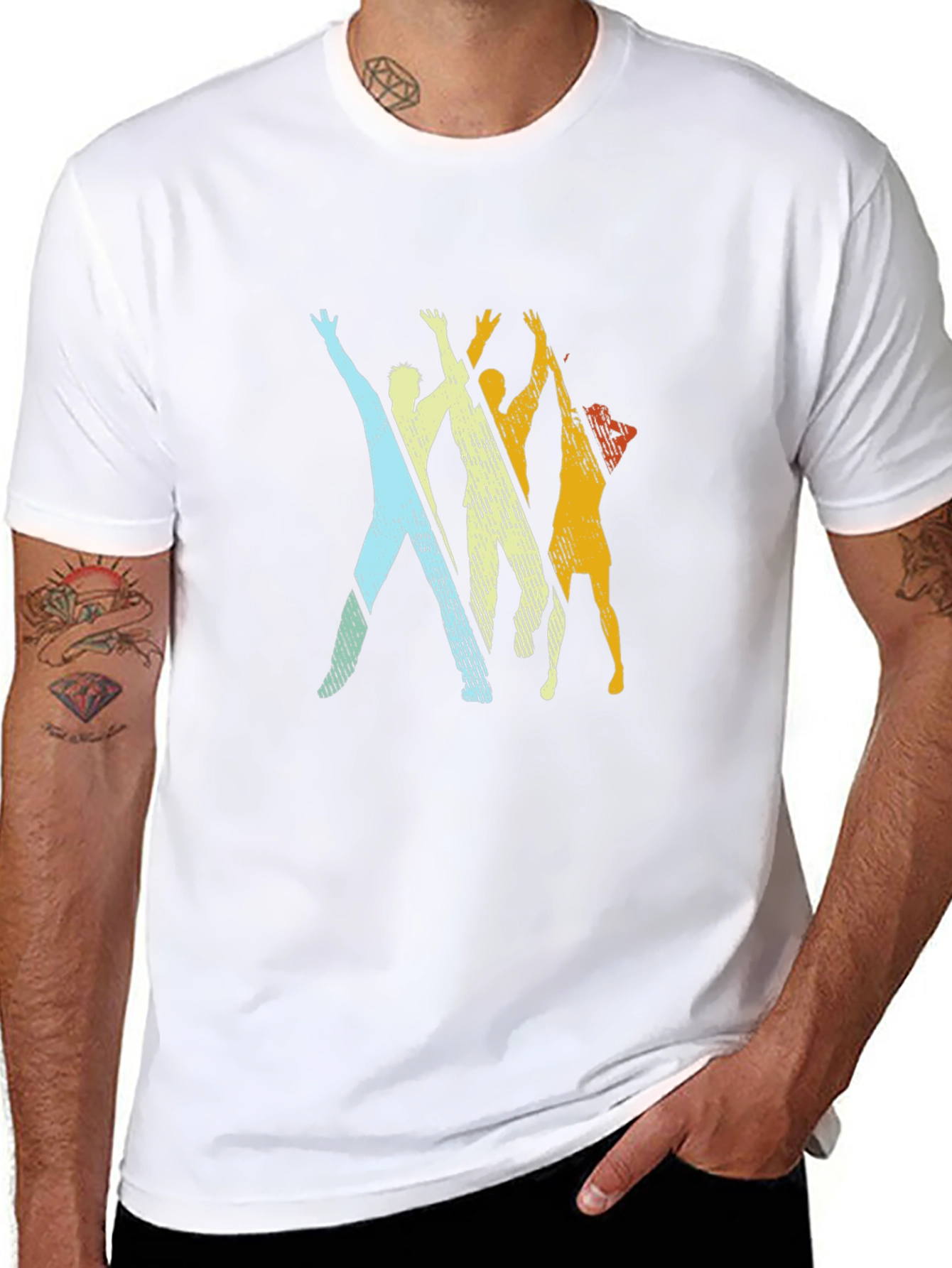 Retro Silhouette Tee - Black Graphic T-Shirt