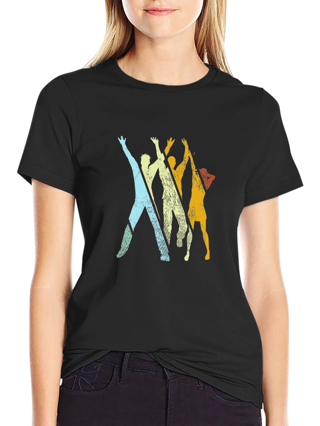 Retro Silhouette Tee - Black Graphic T-Shirt