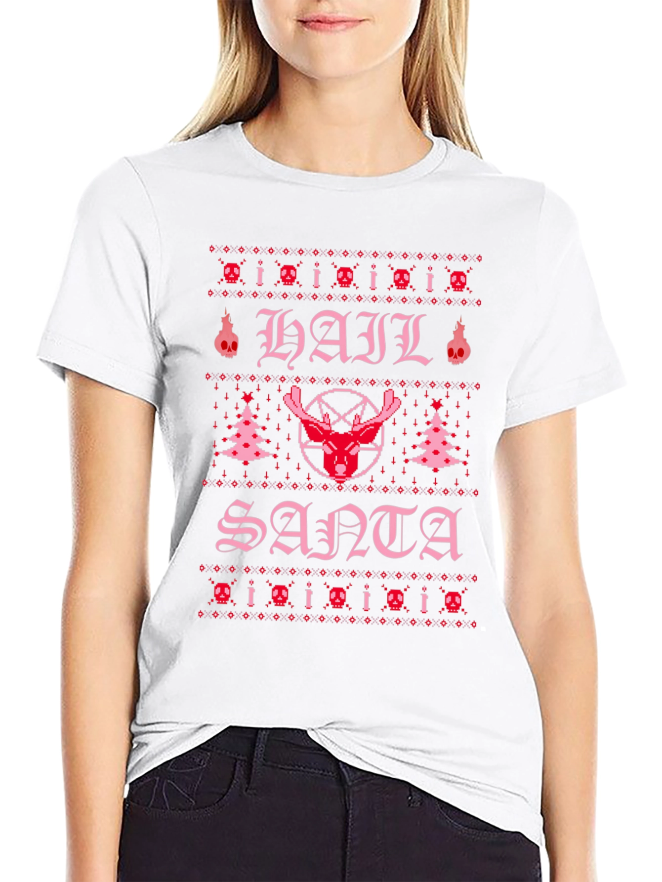 Hail Santa Ugly Christmas T-Shirt - Funny Holiday Tee
