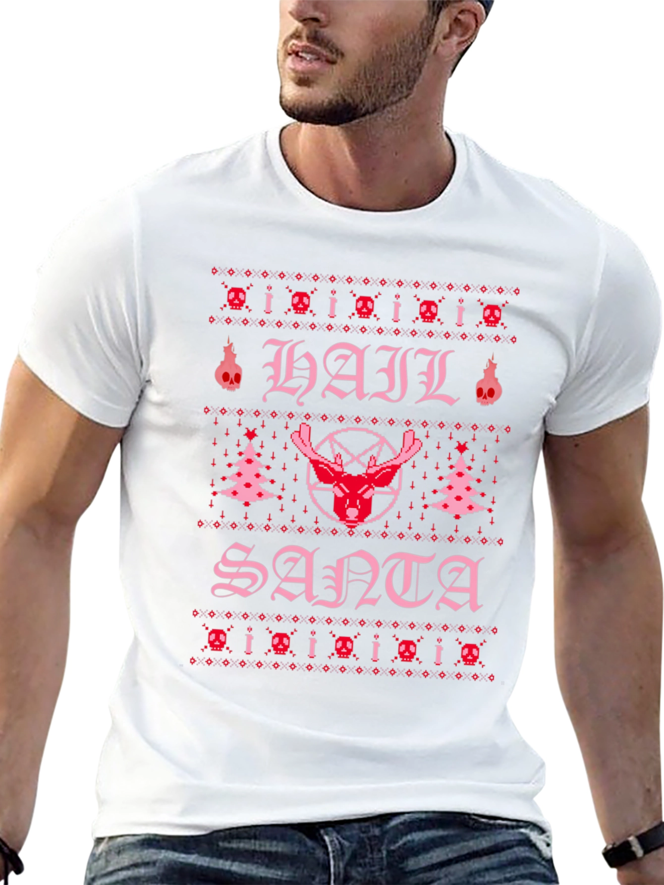 Hail Santa Ugly Christmas T-Shirt - Funny Holiday Tee