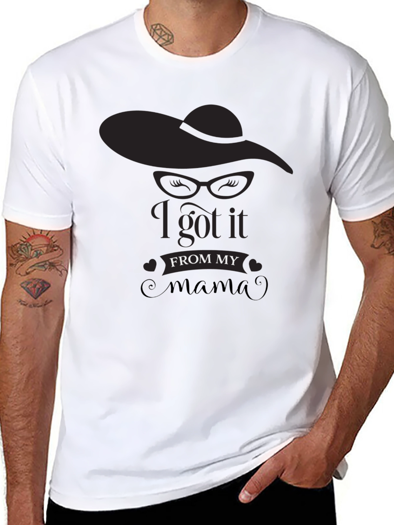 I Got It From My Mama Black T-Shirt