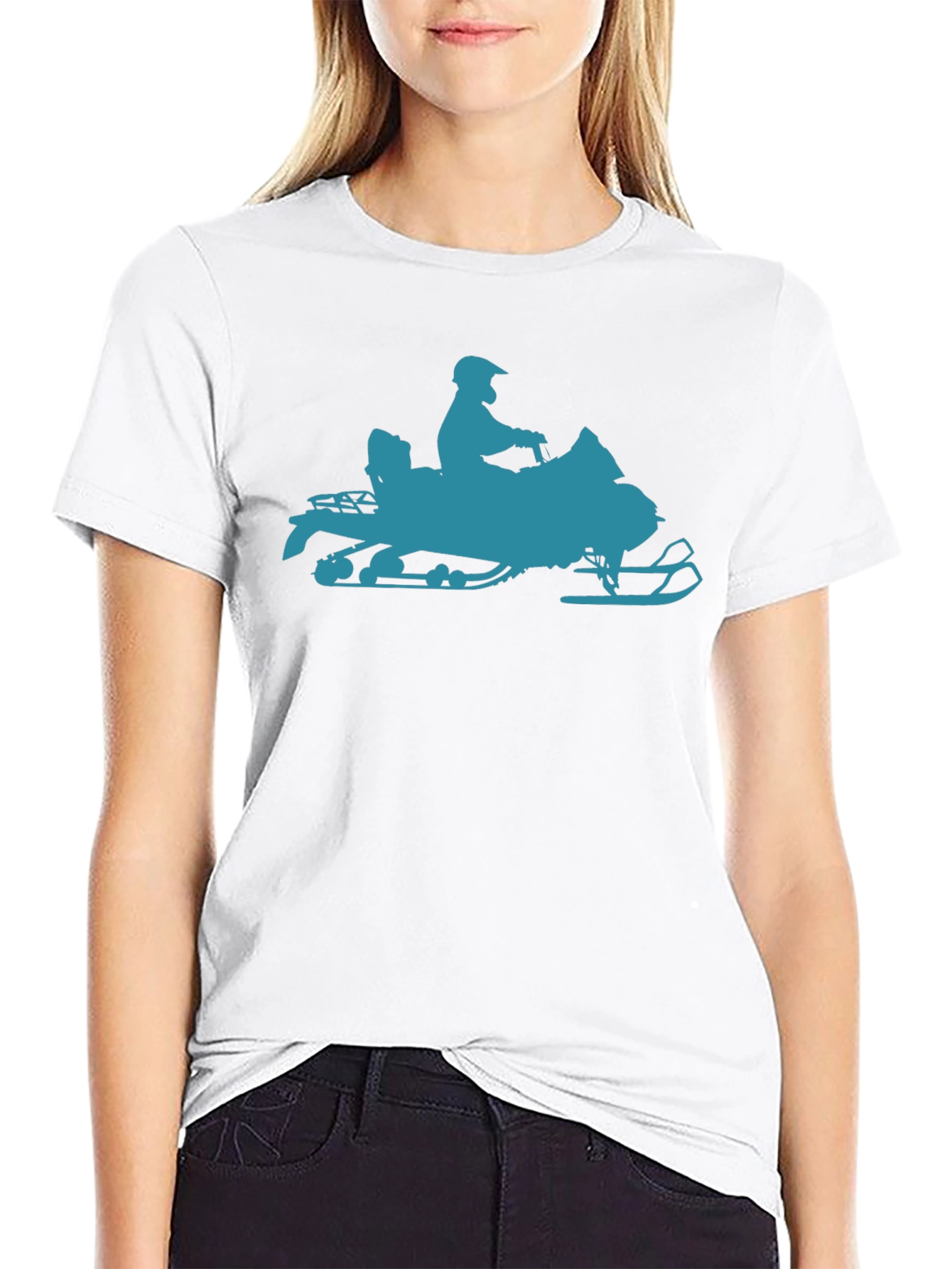 Snowmobile Graphic T-Shirt - Black