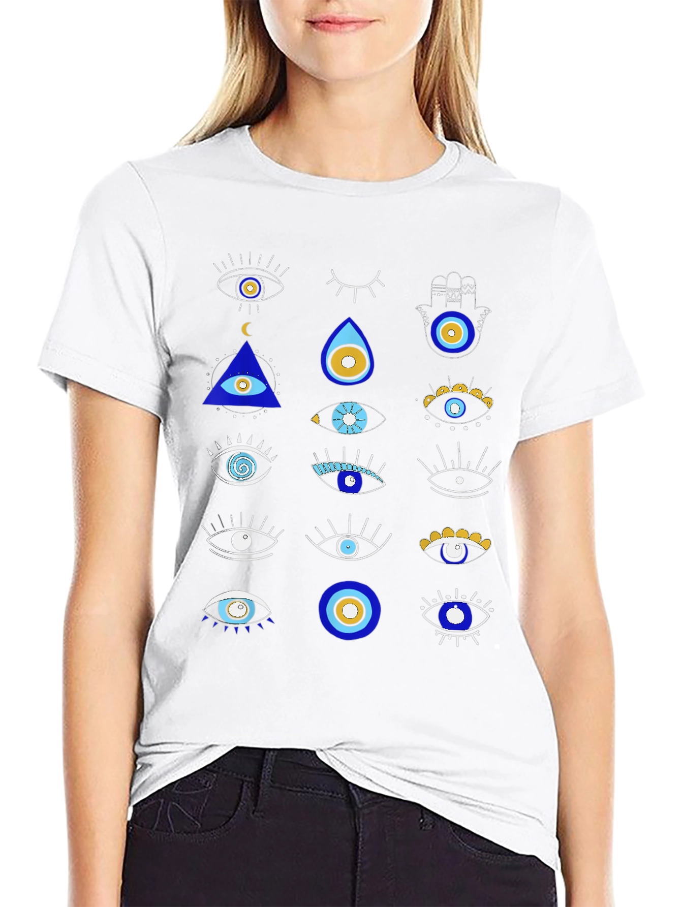 Evil Eye Graphic Tee - Unique Pattern Shirt