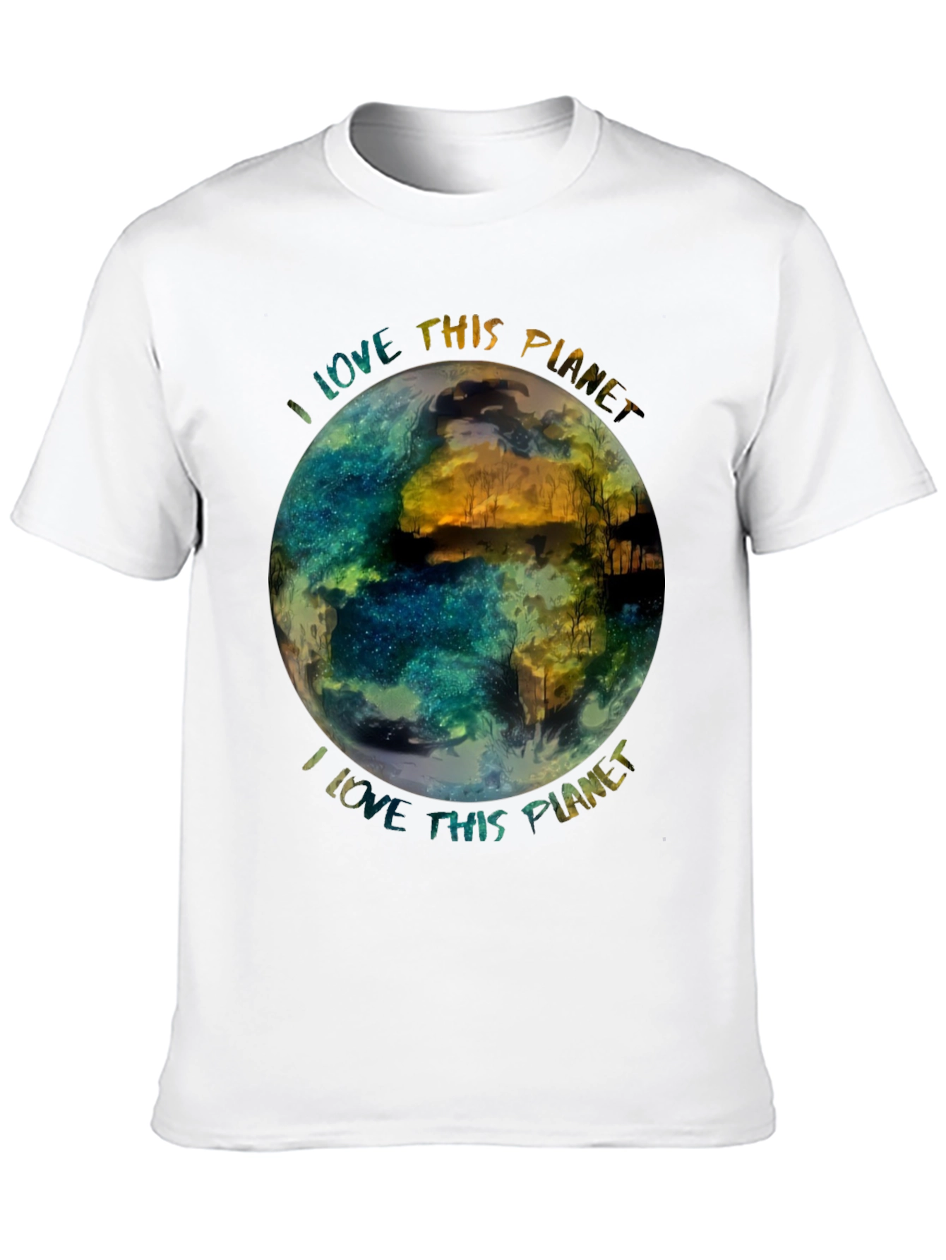 I Love This Planet Graphic T-Shirt - Black
