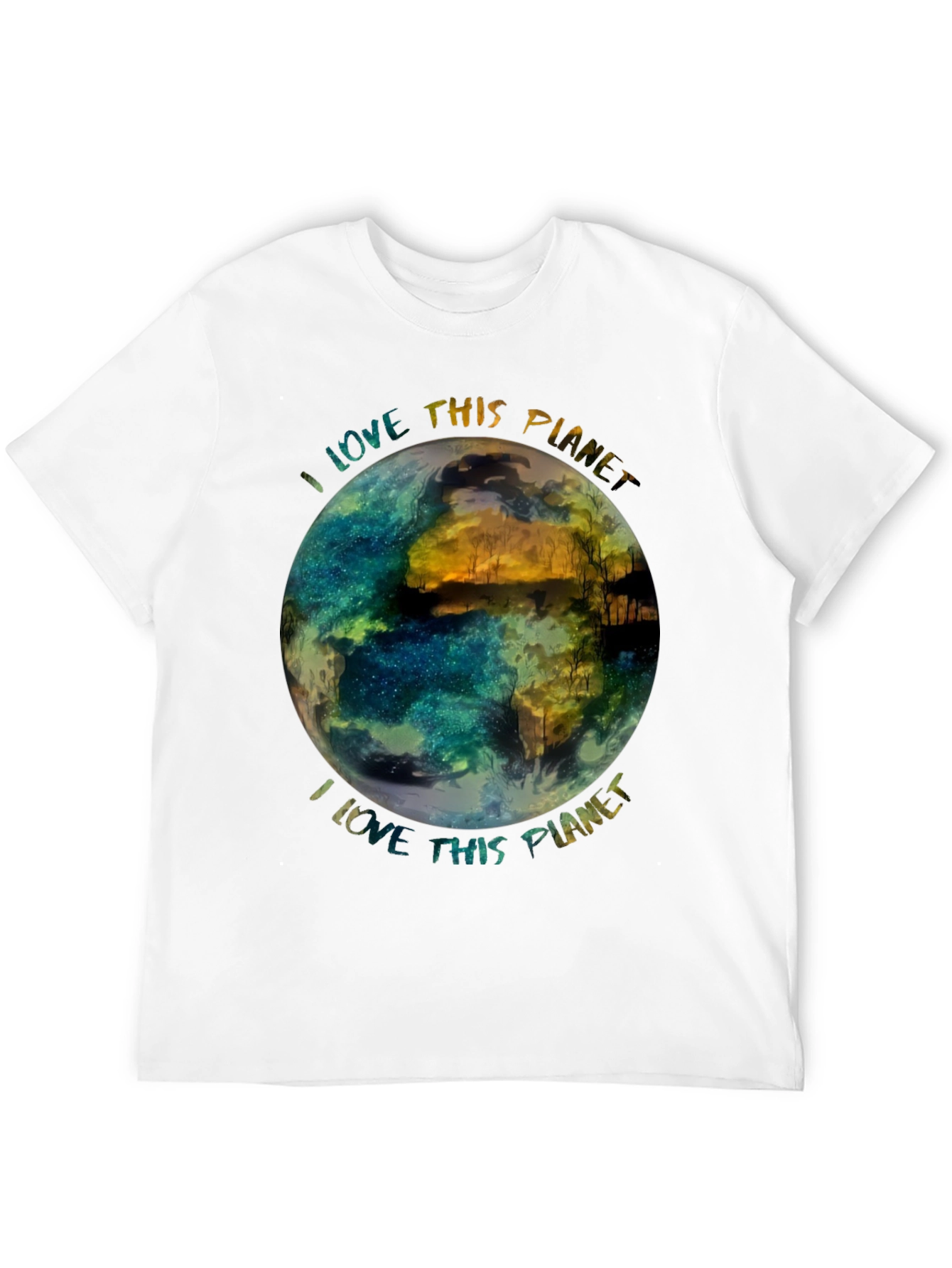 I Love This Planet Graphic T-Shirt - Black
