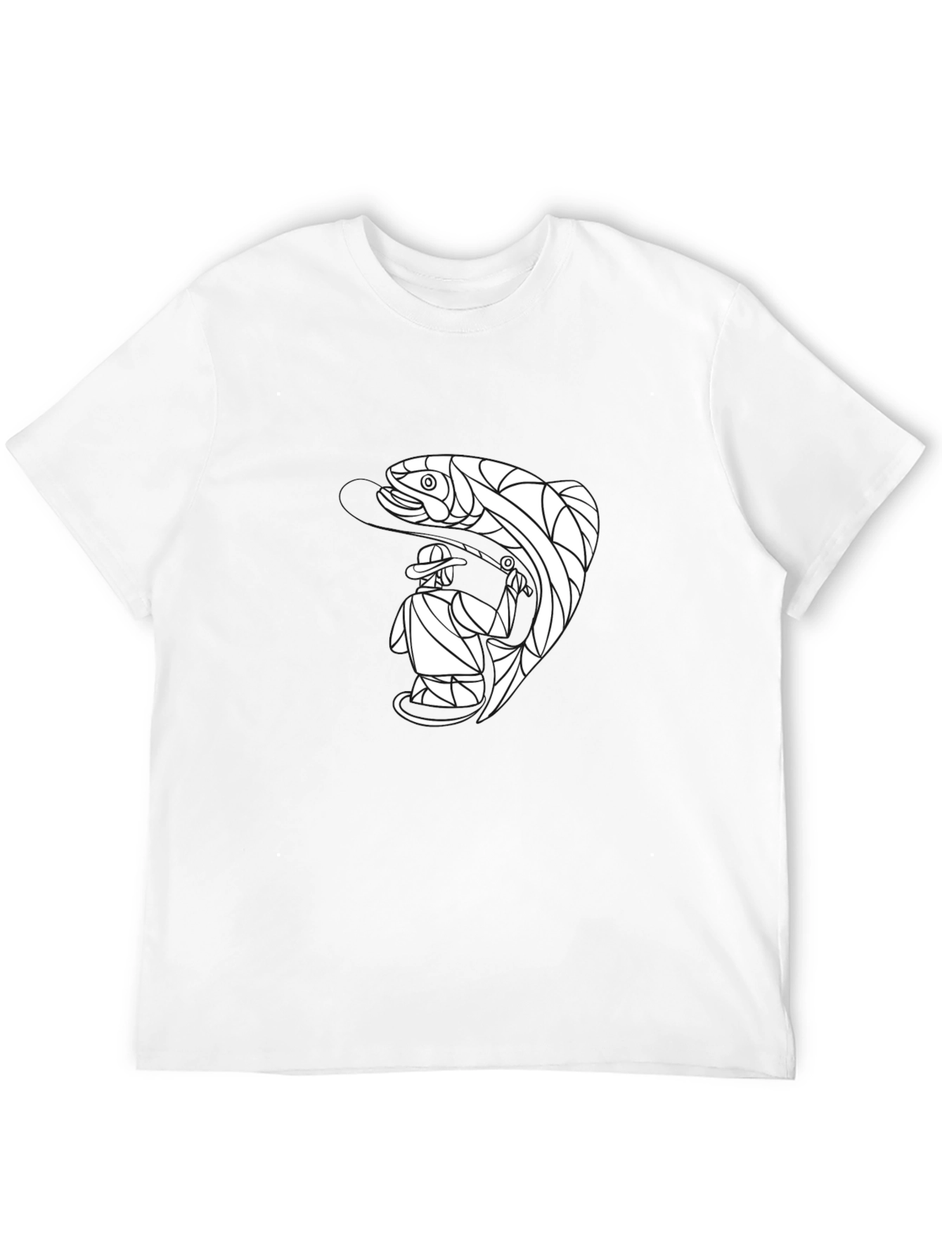 Angler & Trout Graphic T-Shirt - Black