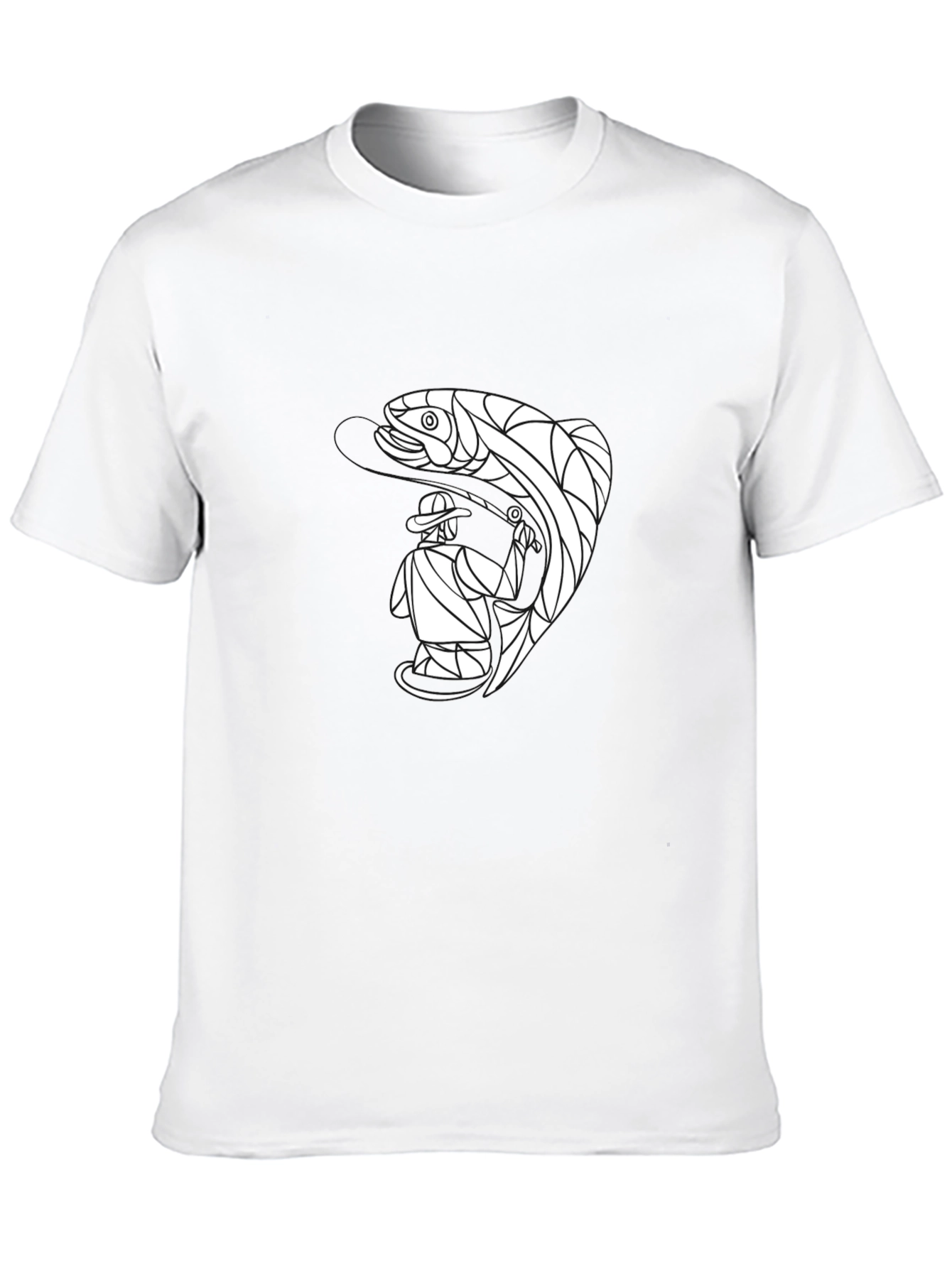 Angler & Trout Graphic T-Shirt - Black