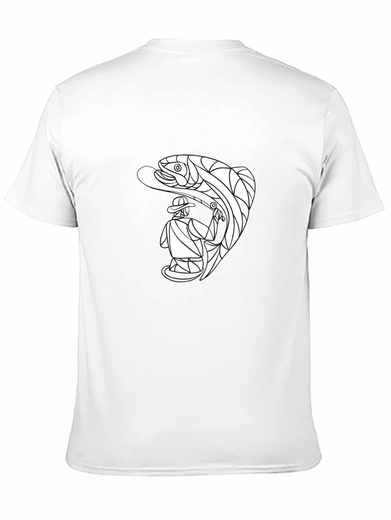 Angler & Trout Graphic T-Shirt - Black