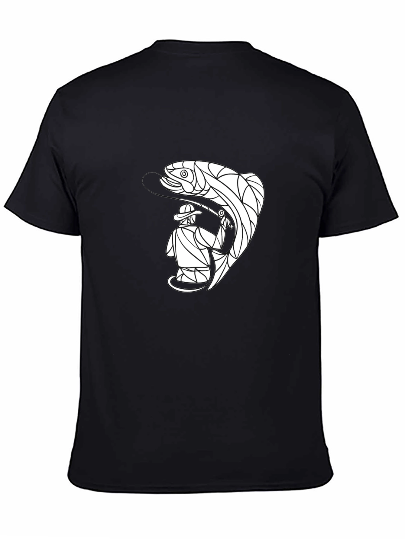 Angler & Trout Graphic T-Shirt - Black