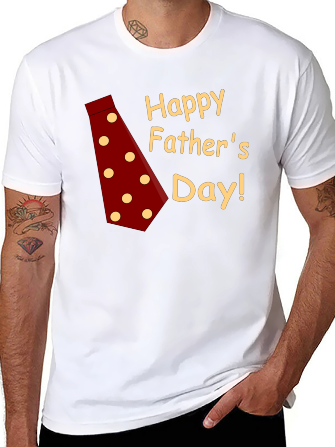 Happy Fathers Day T-Shirt - Red Tie
