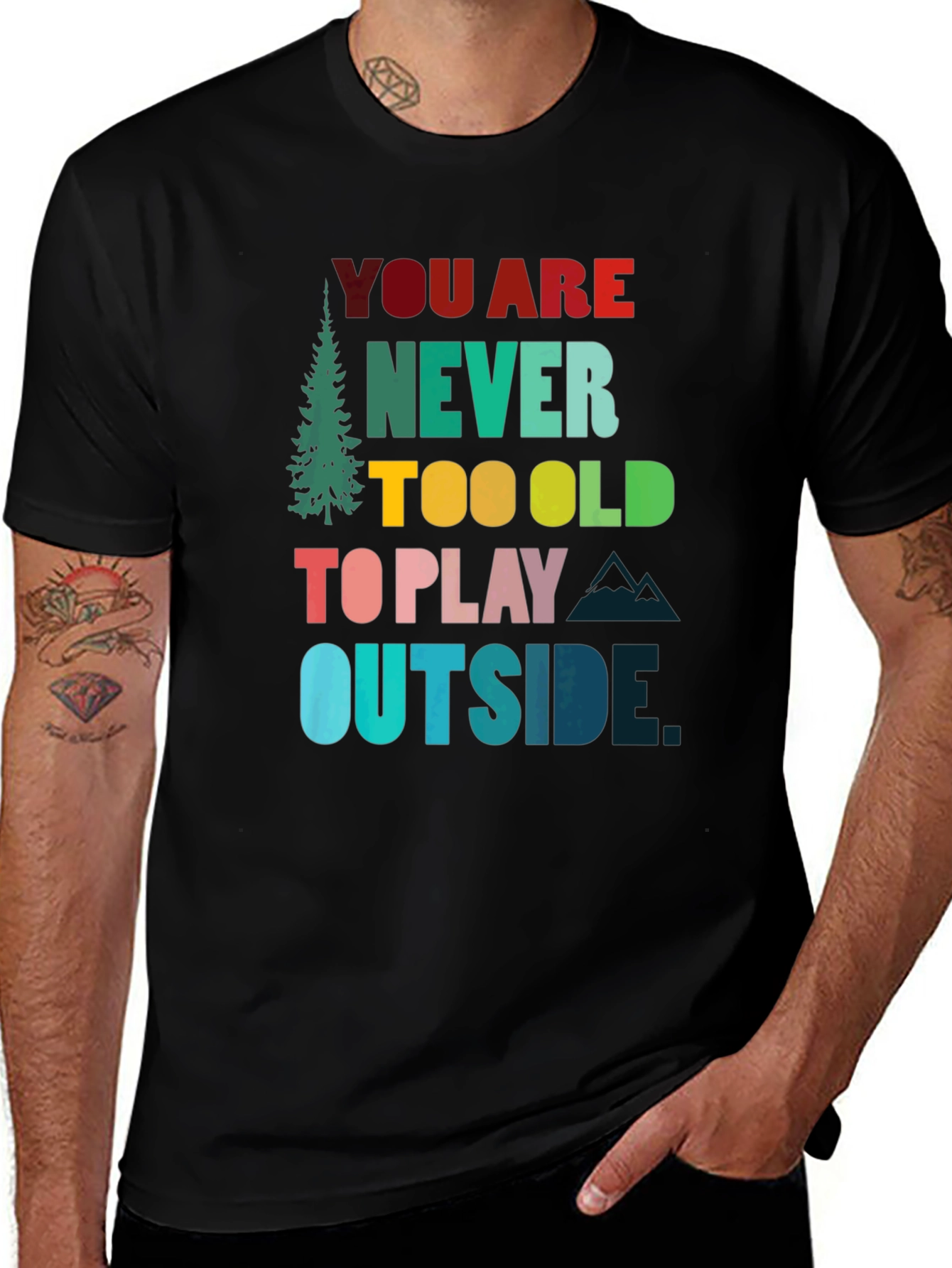 Never Too Old to Play Outside Graphic T-Shirt